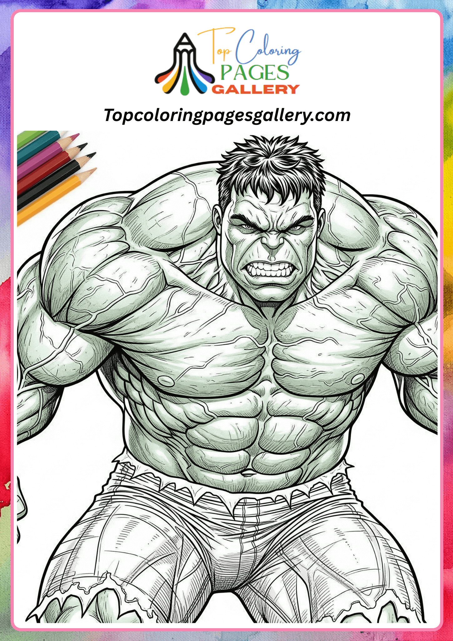 incredible hulk coloring page