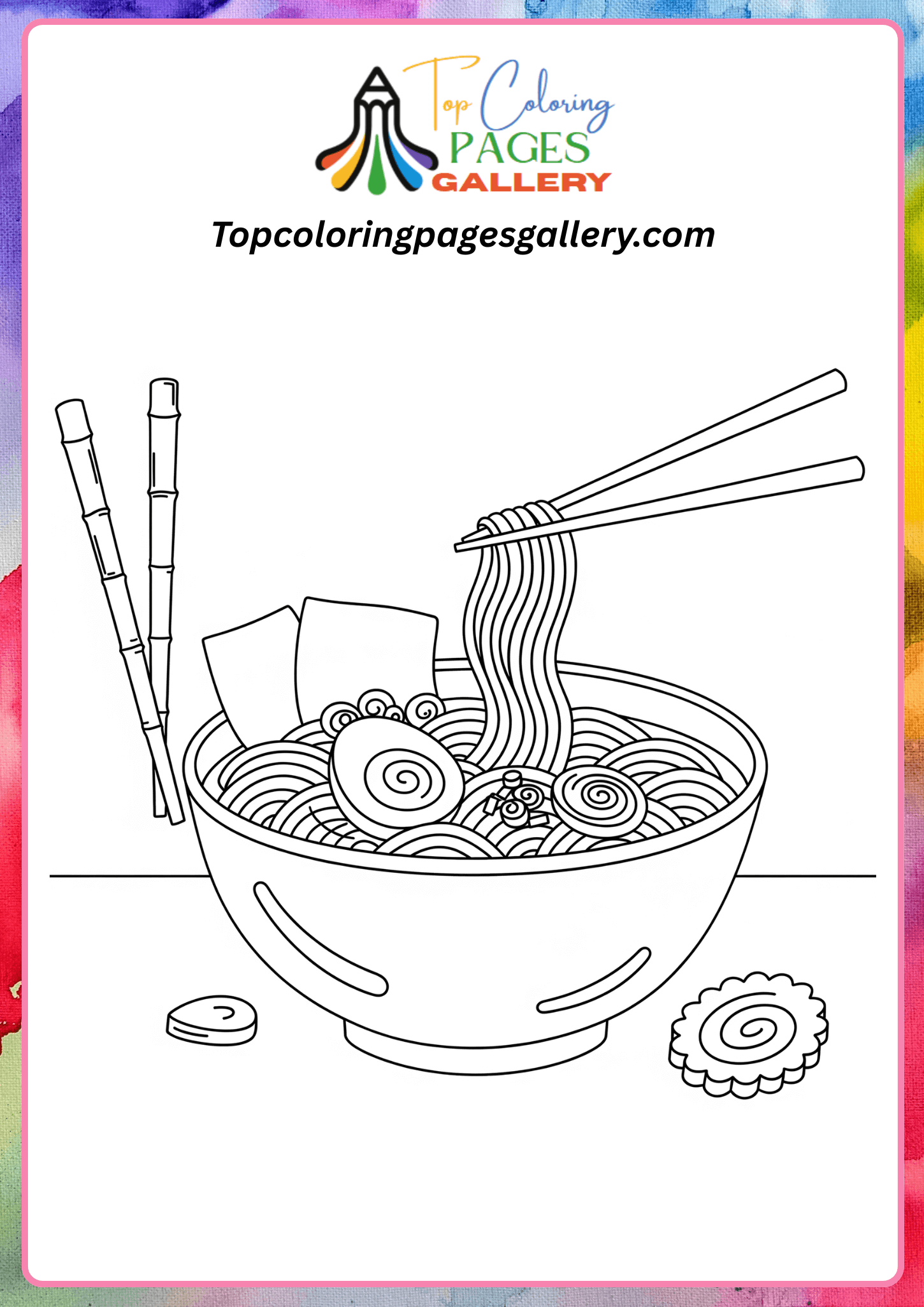 Easy ramen coloring designs