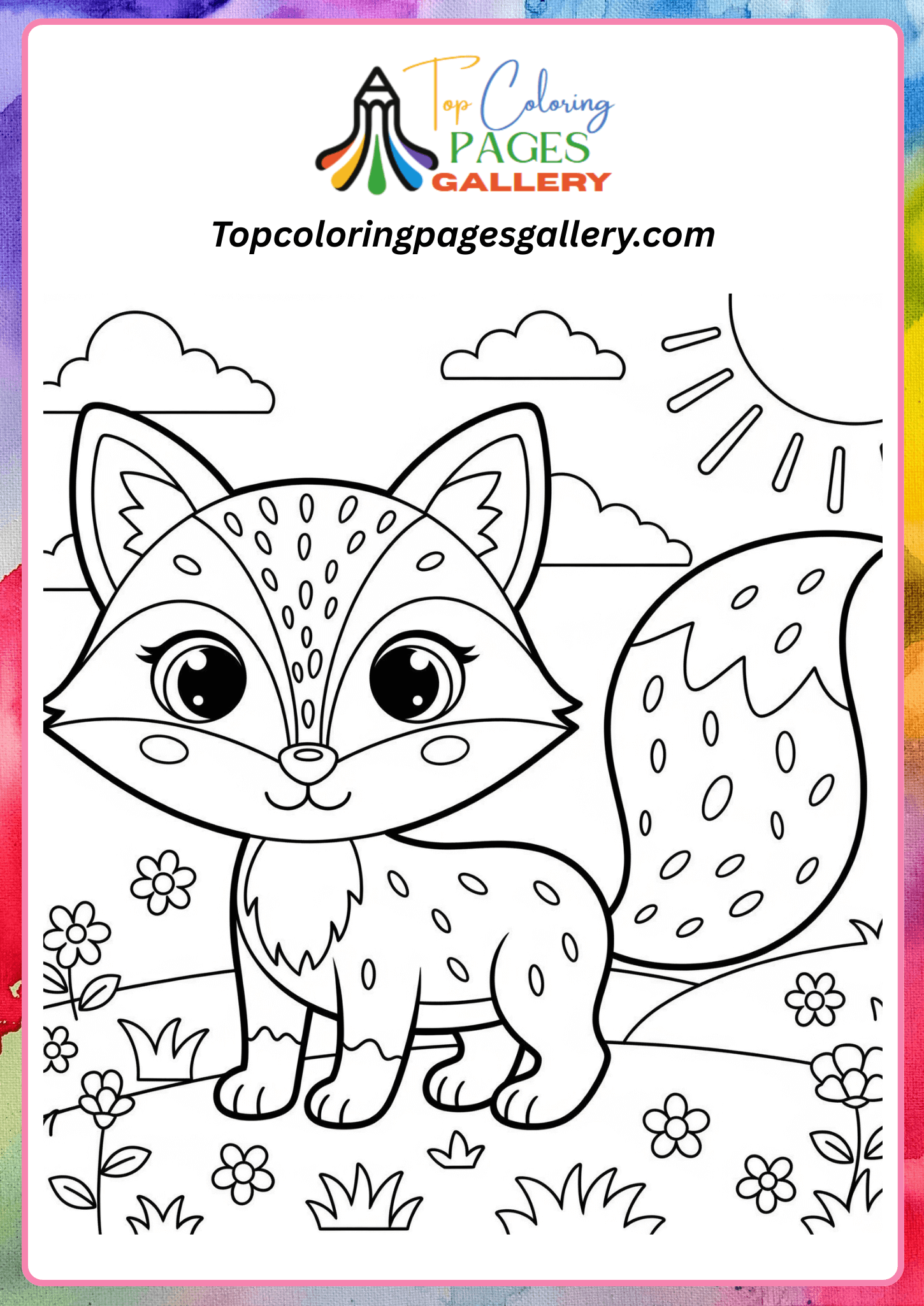 fennec fox coloring page