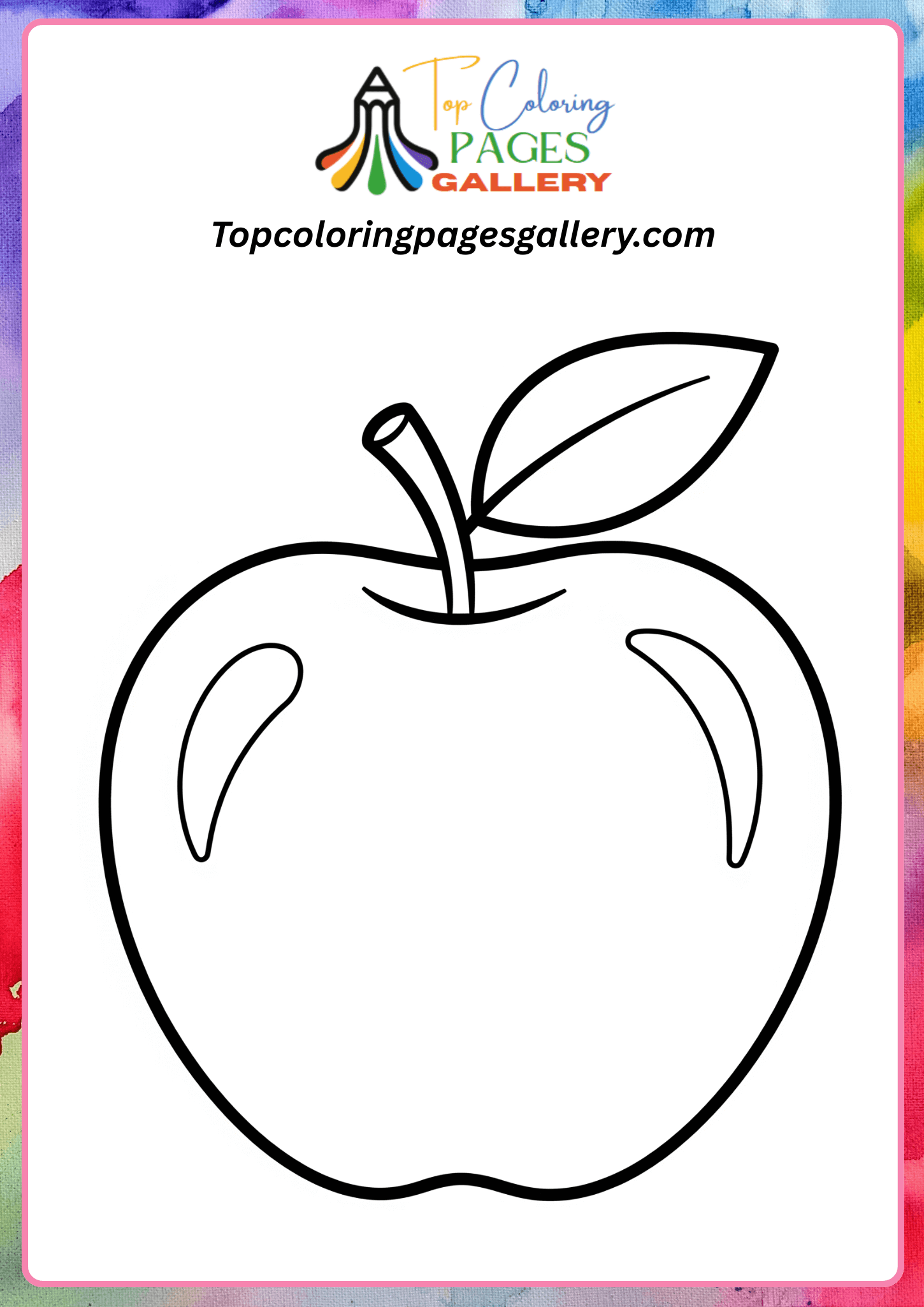 apple coloring drawing