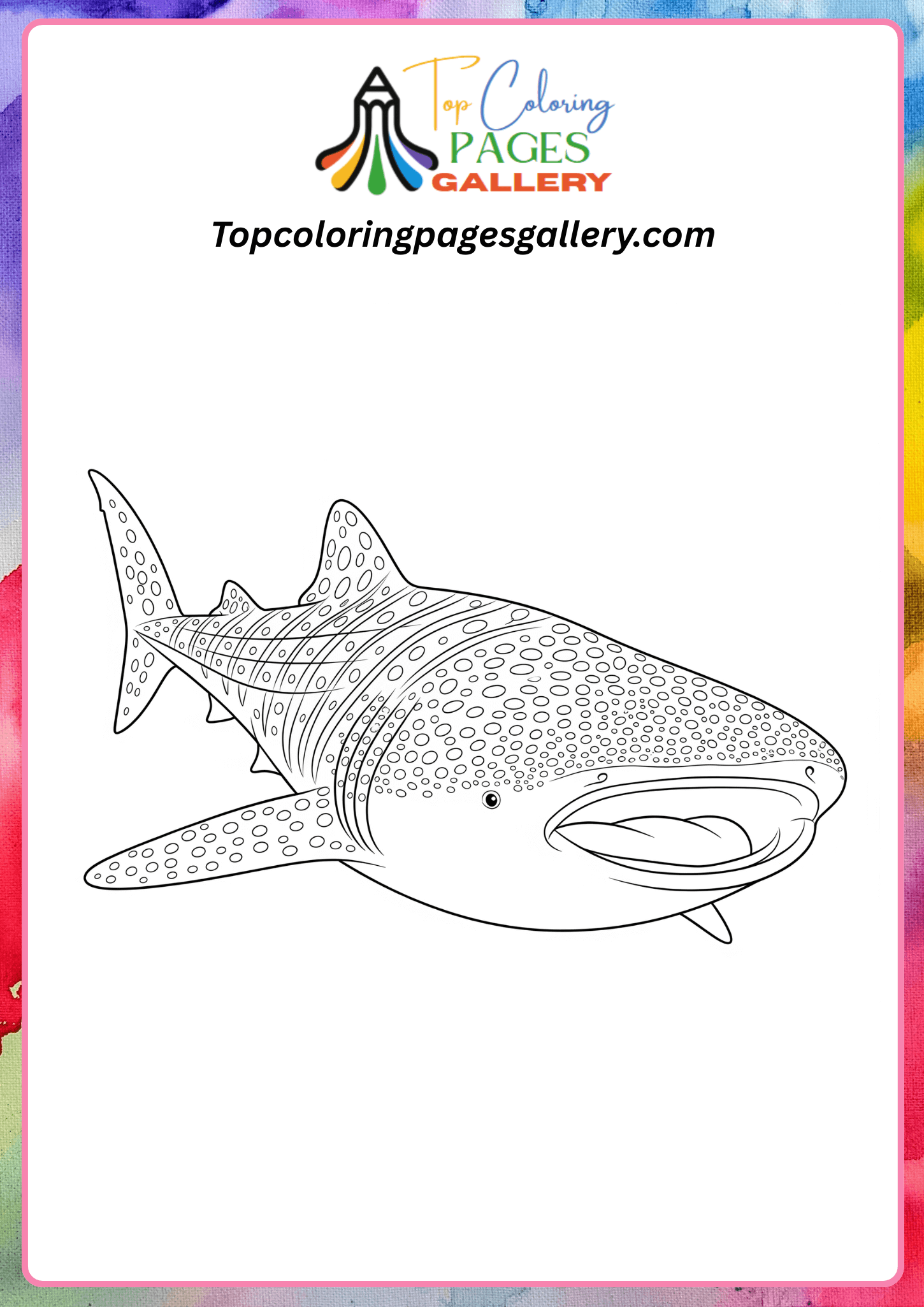 whale shark coloring page