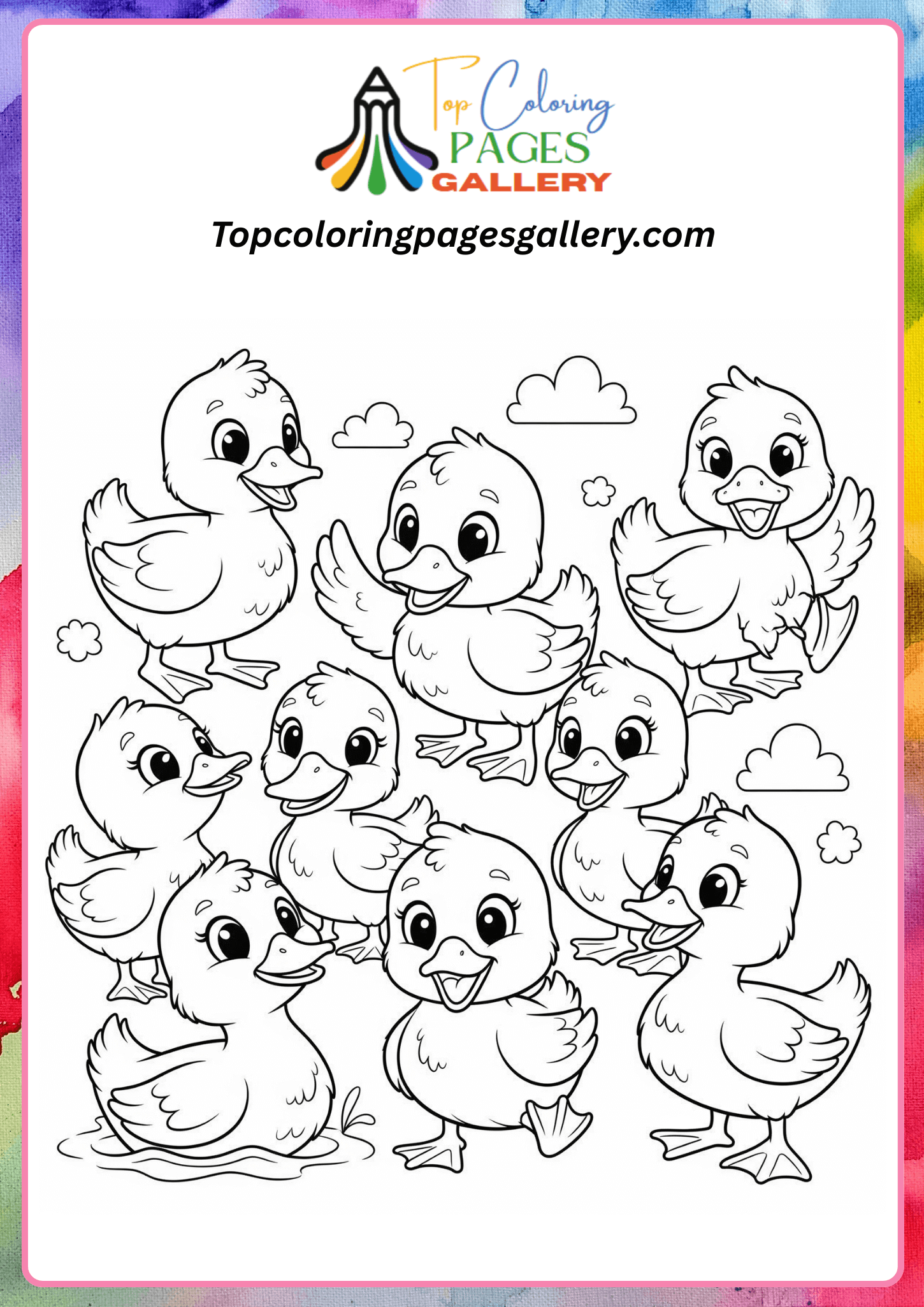 cute chicks coloring page