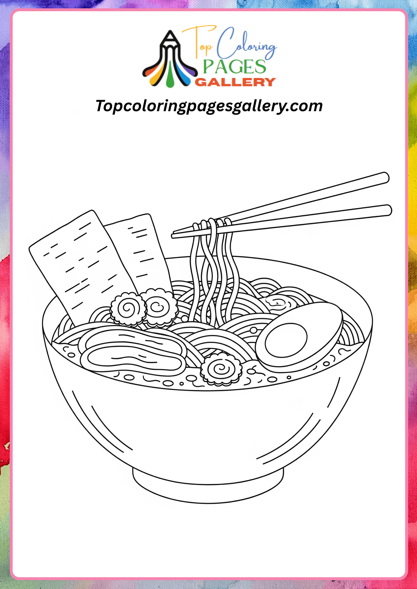 Ramen soup coloring pages