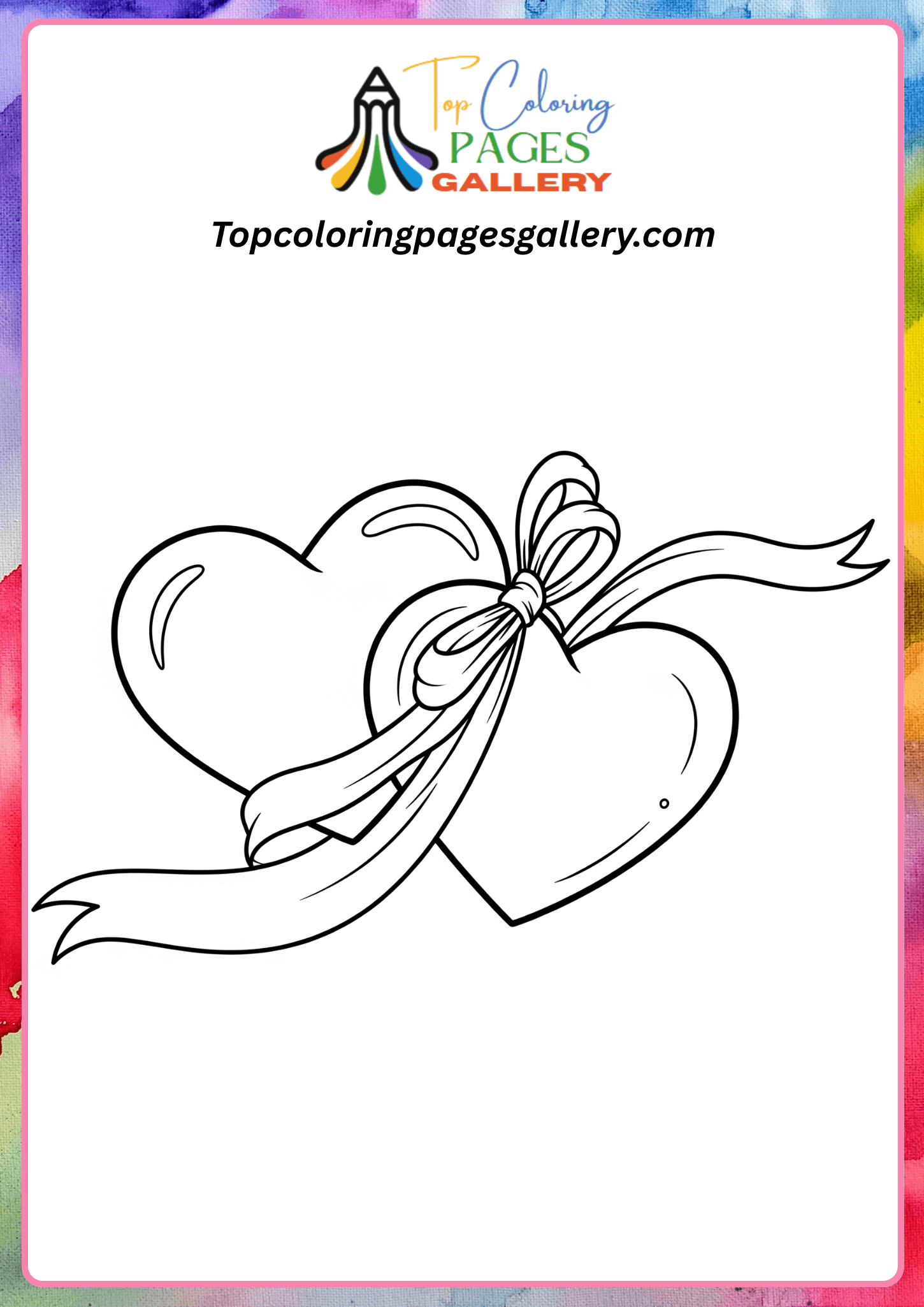 Two Hearts coloring page