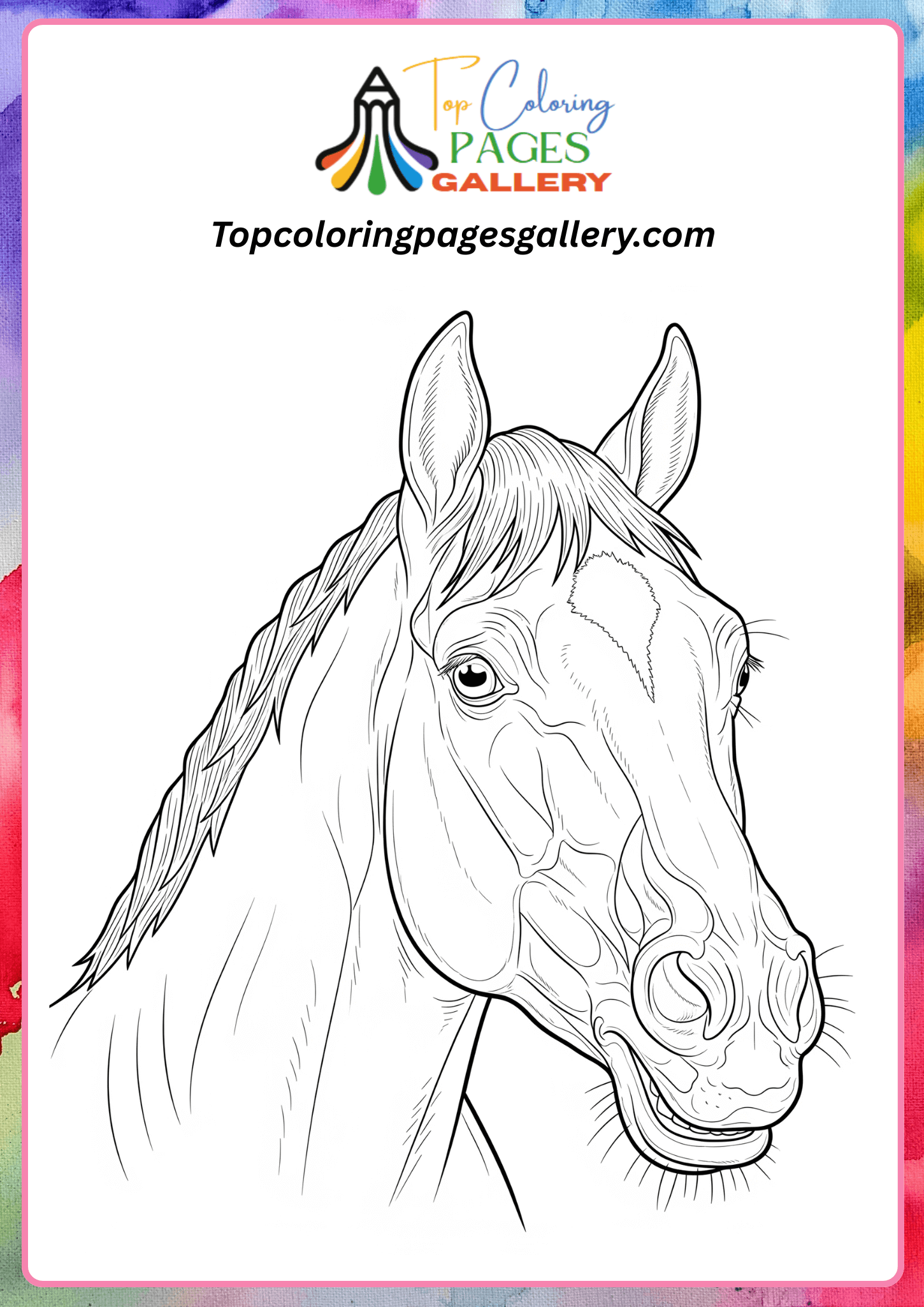 horse mouth coloring page