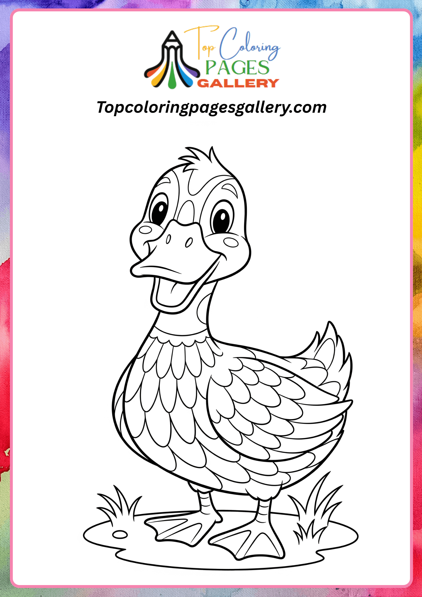 cute duck coloring