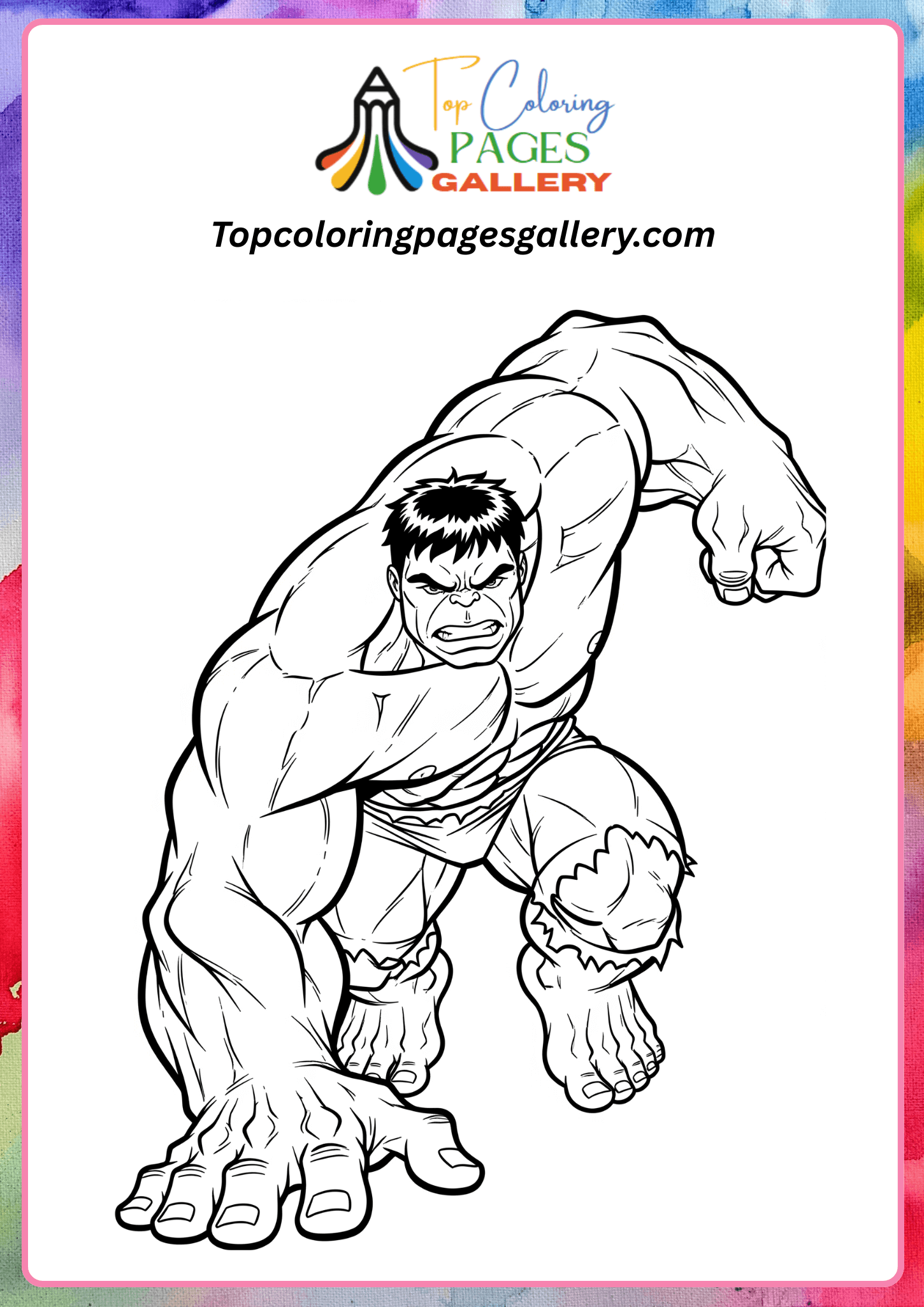 hulk smash coloring pdf