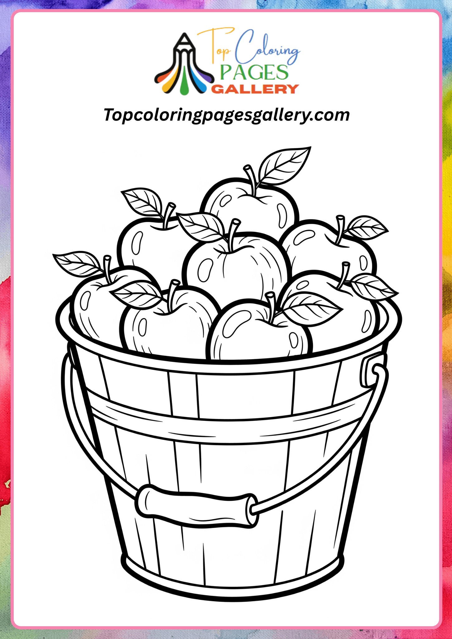 apple basket drawing
