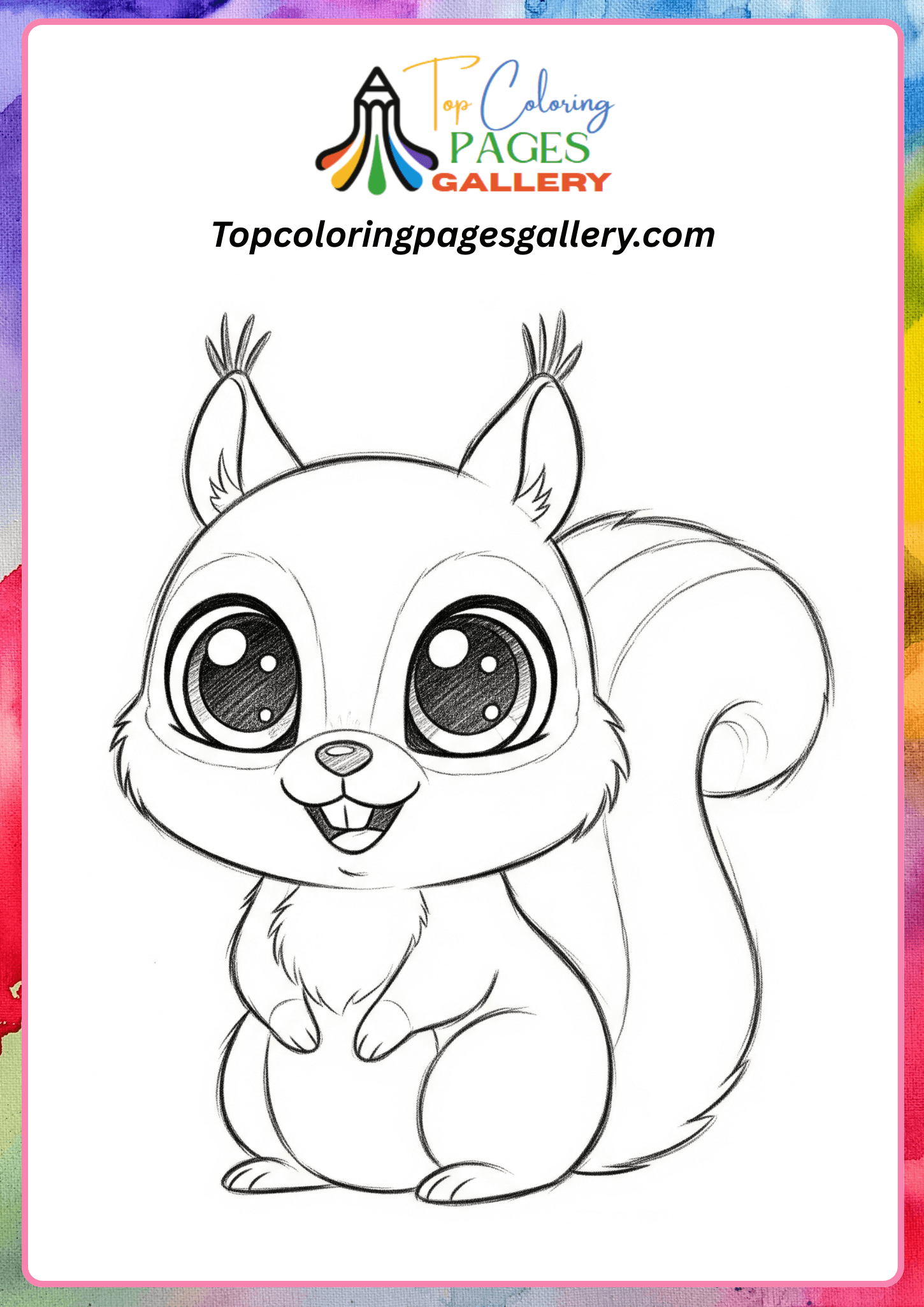 Smiling squirrel with big round eyes