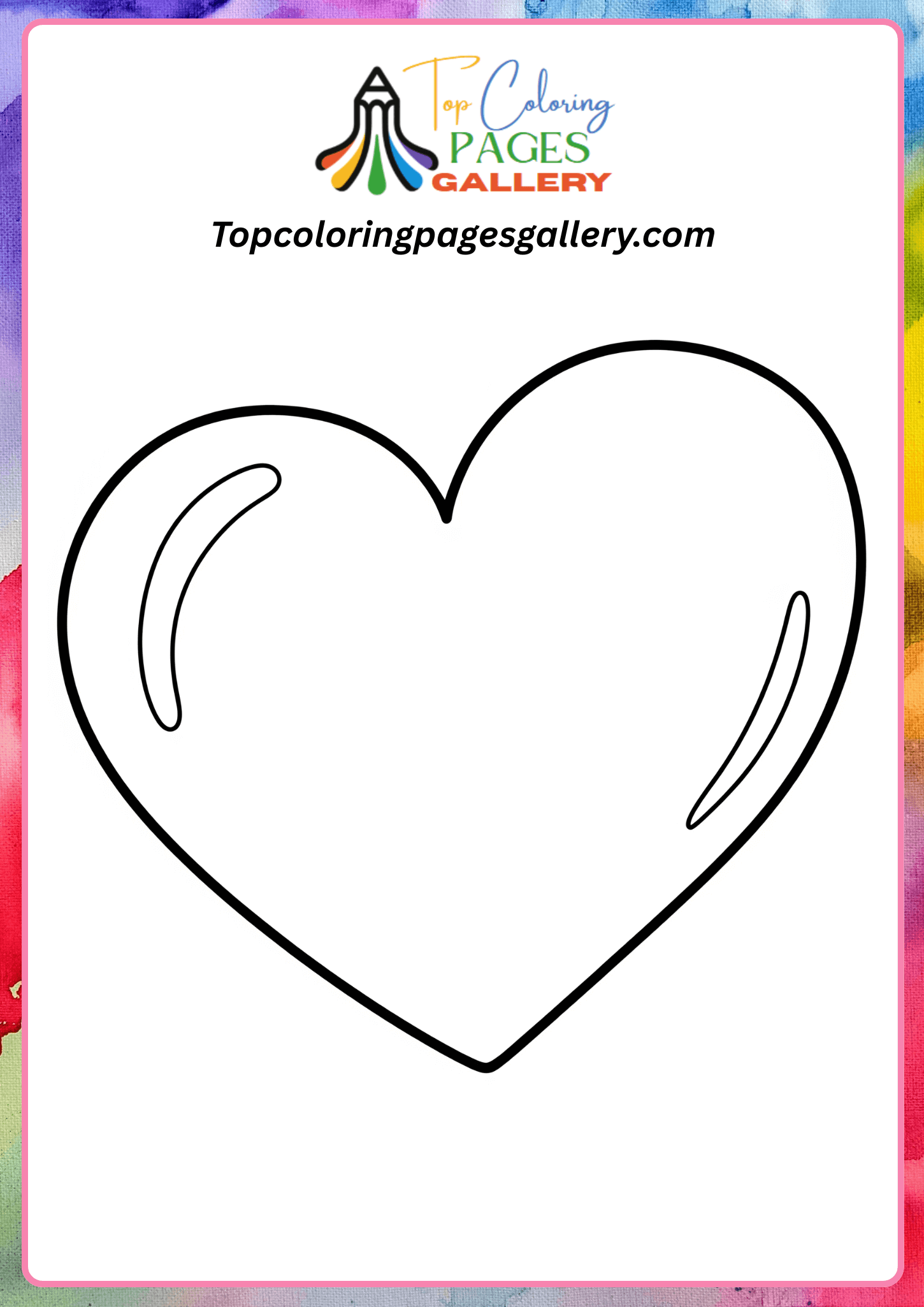 Heart coloring page for Kinds