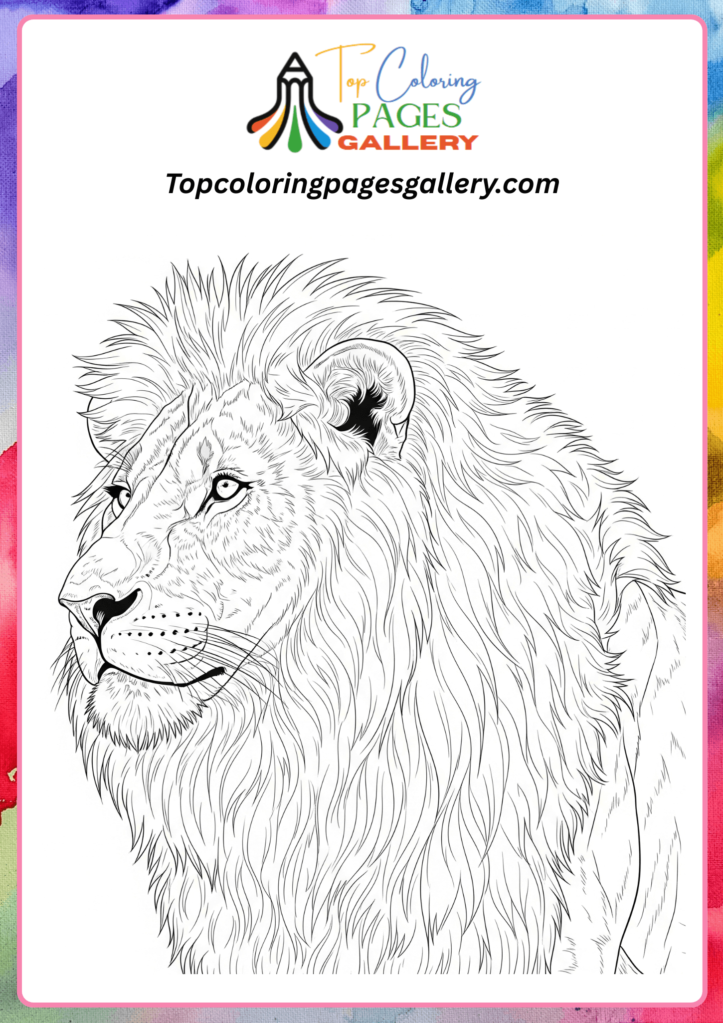 realistic lion mouth coloring