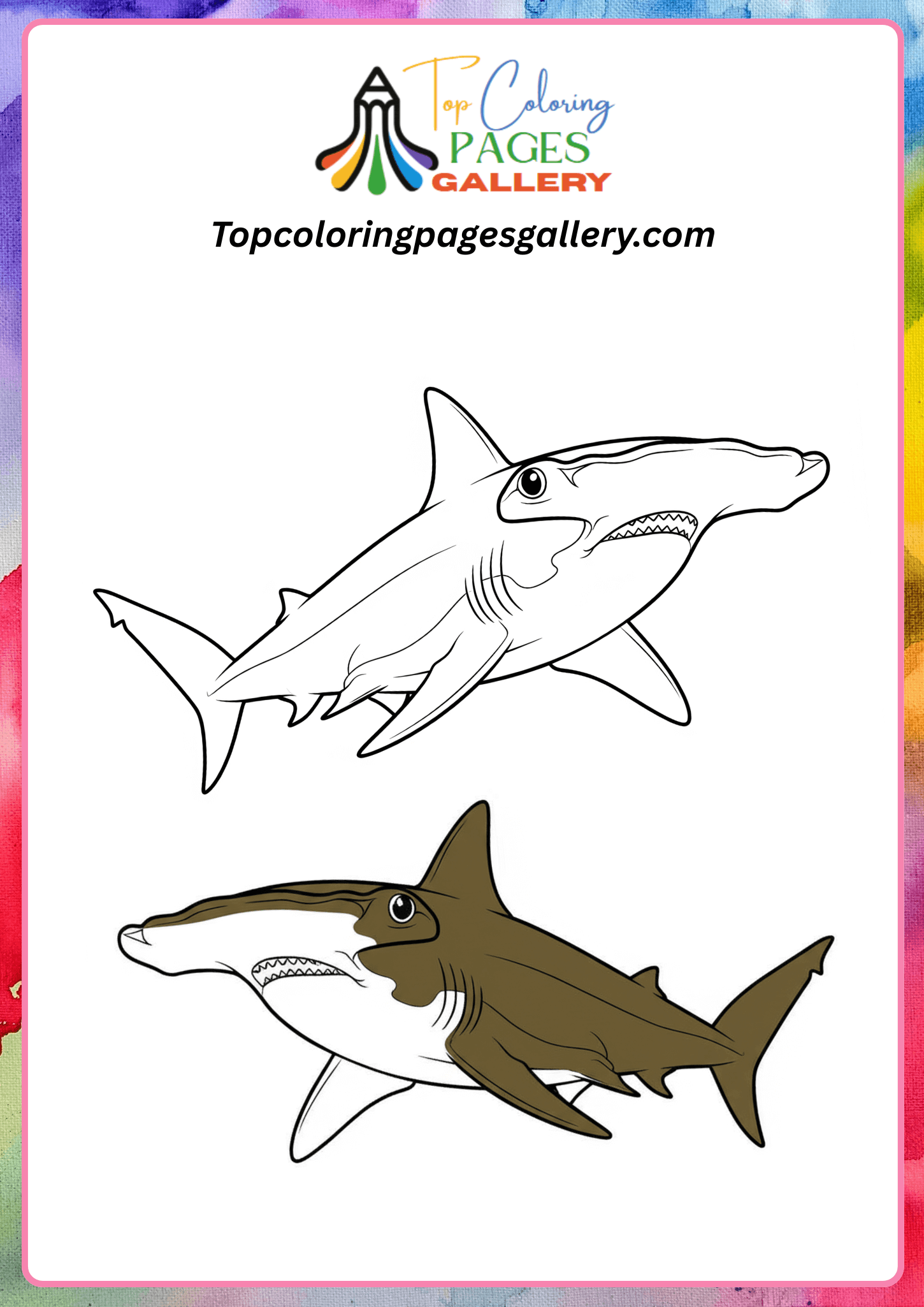 hammerhead shark coloring sheet