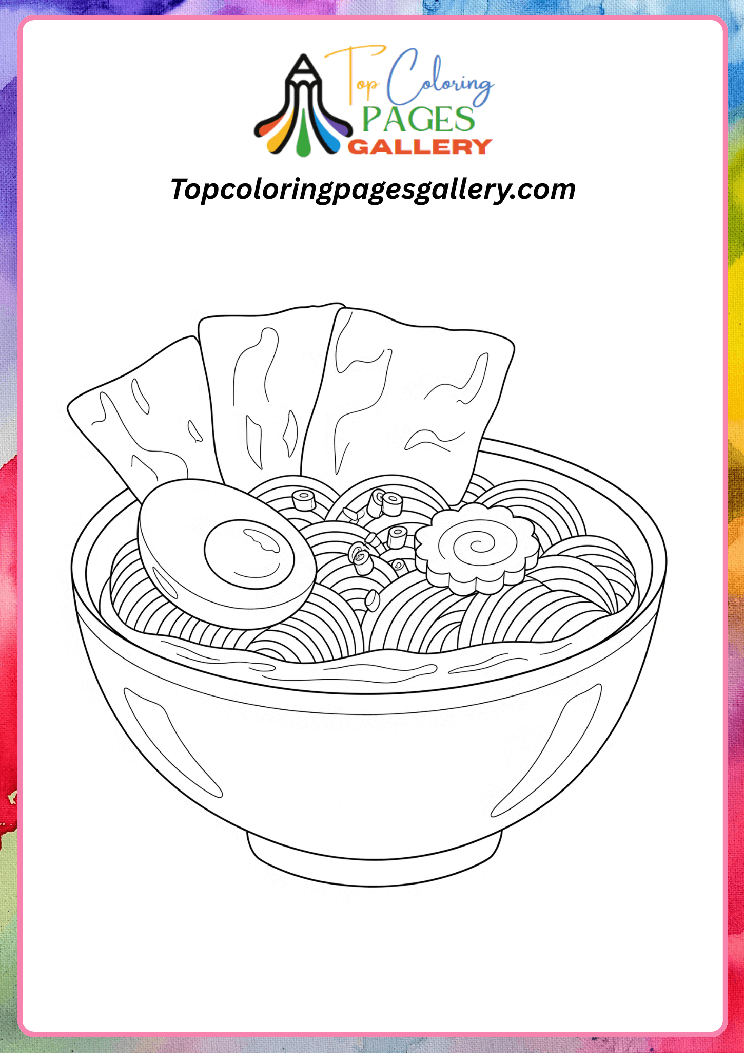 Free ramen coloring sheets