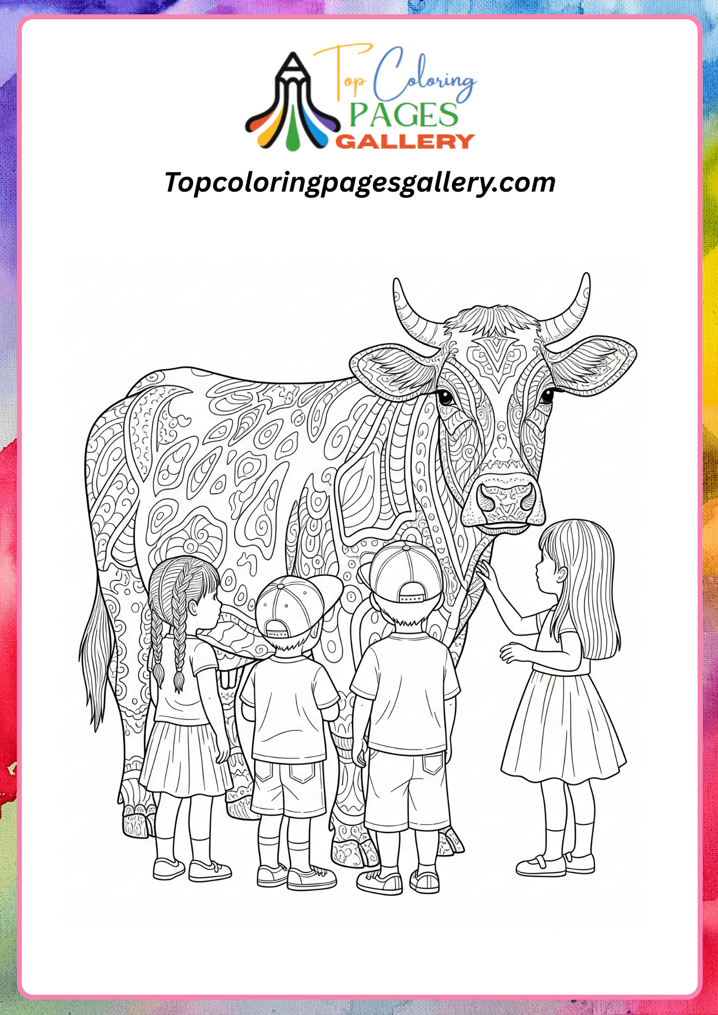 cow coloring pages for adults