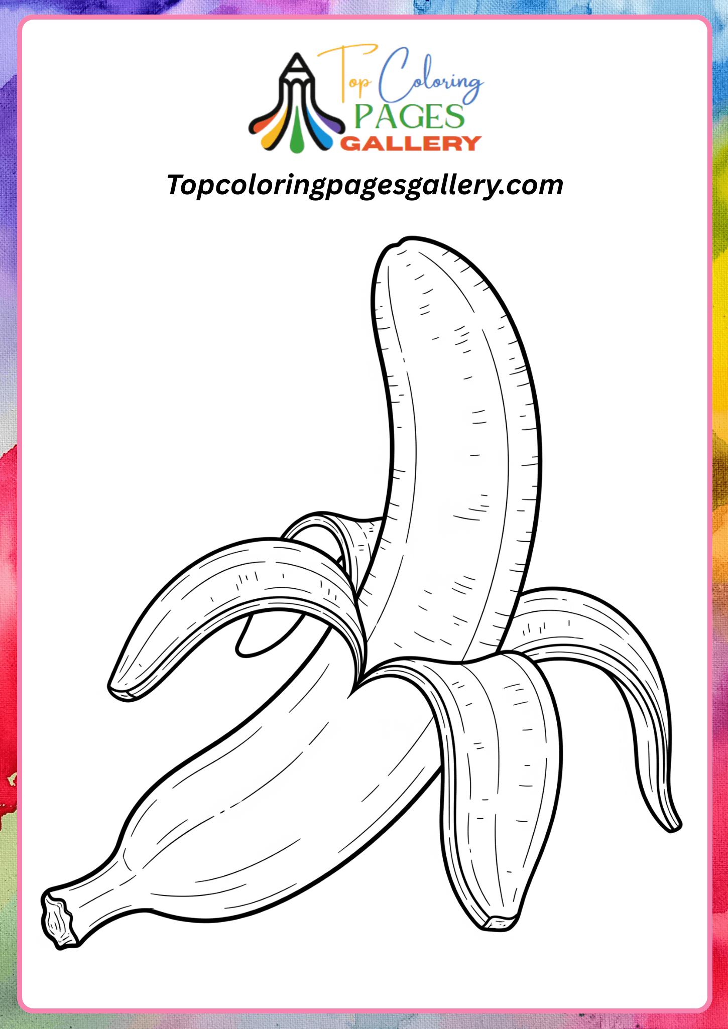 peeled banana coloring page