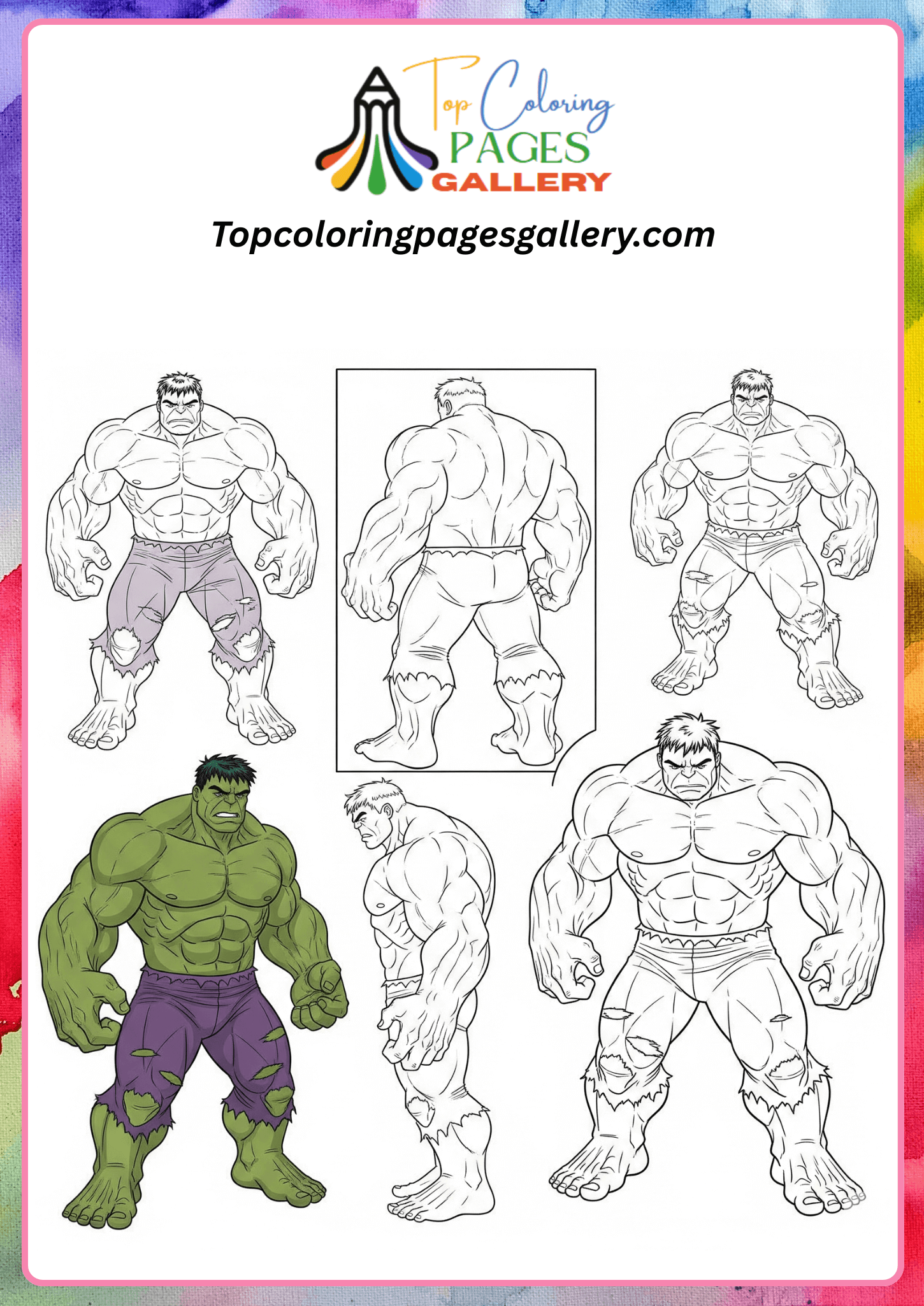 many hulk angel coloring page