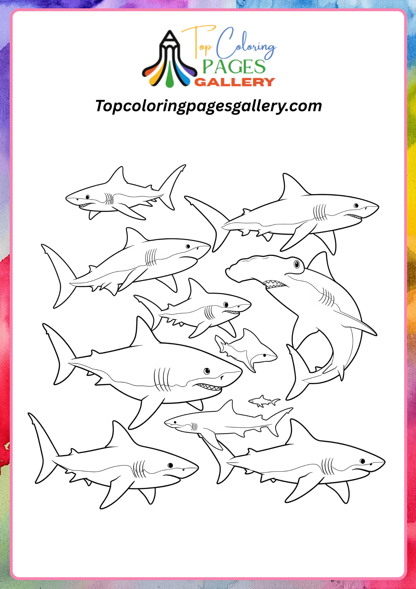 Baby shark coloring pages