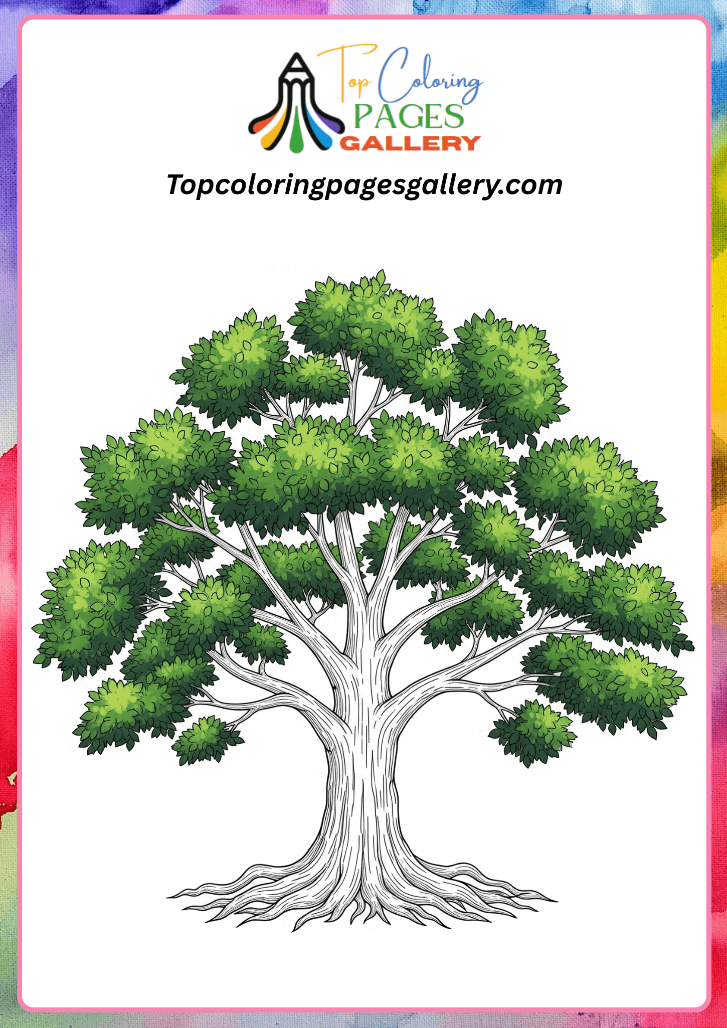 realistic tree coloring image