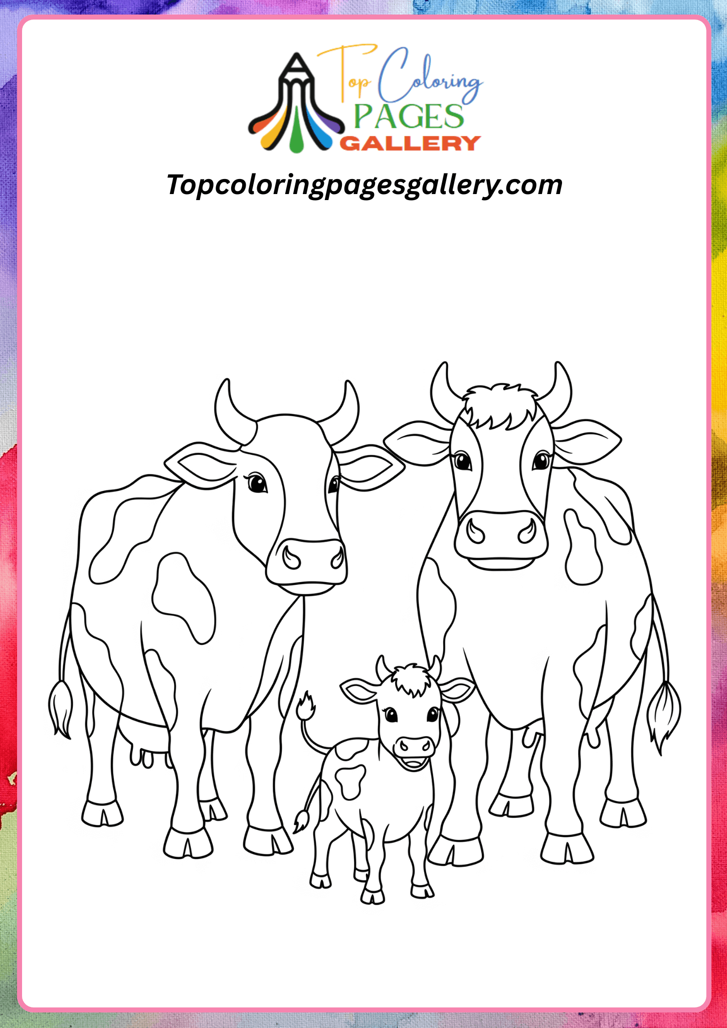 cow coloring page free