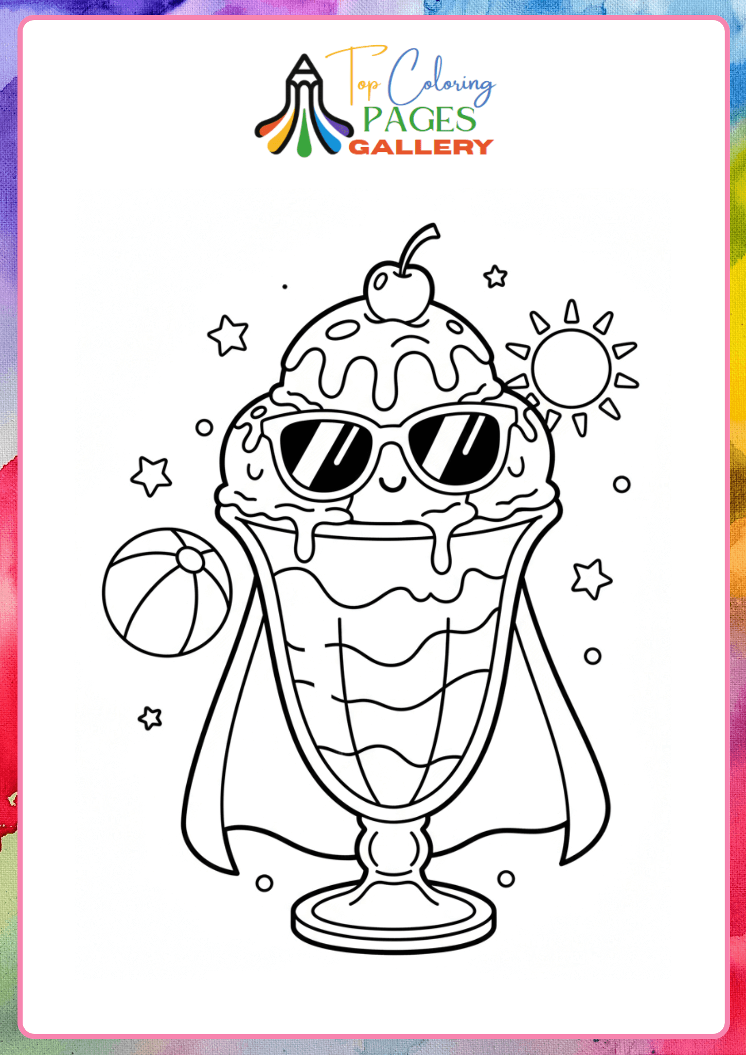 icecream cup enjoy summer pdf