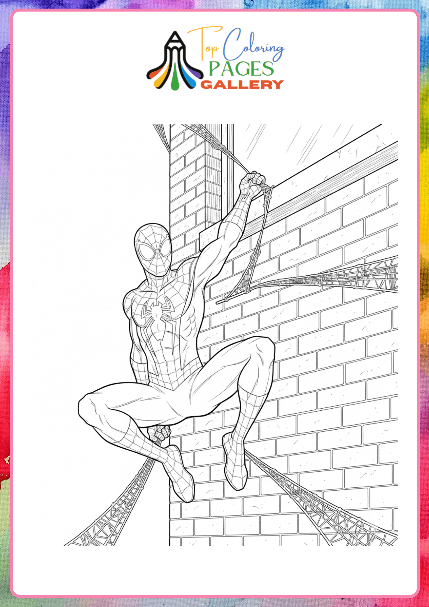 spiderman in action coloring sheet