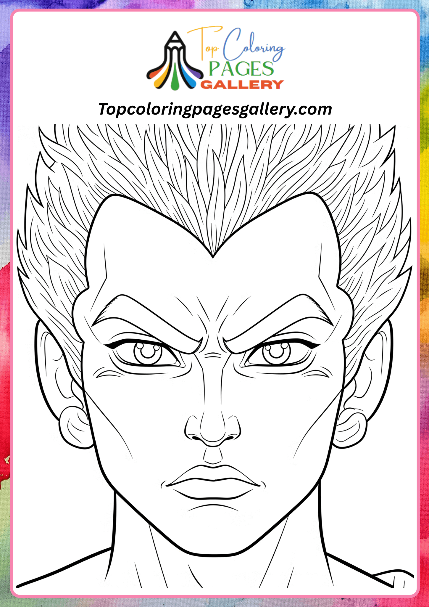 vegeta coloring sheet
