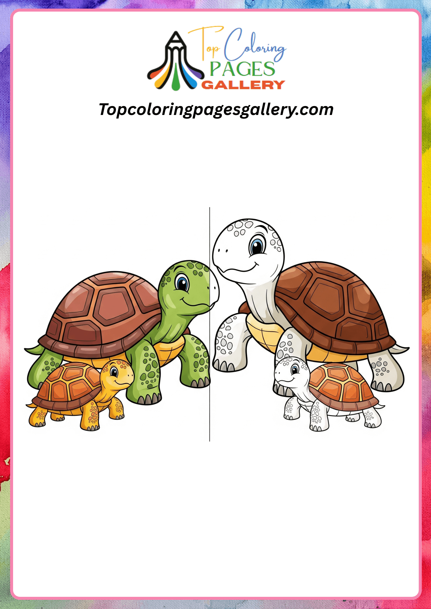 turtle coloring page printable