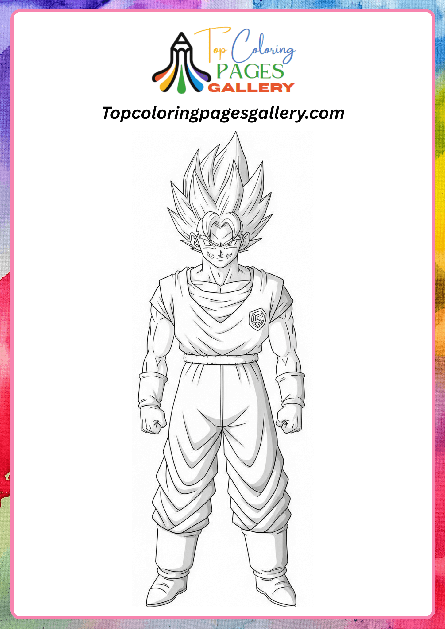 vegeta coloring printable