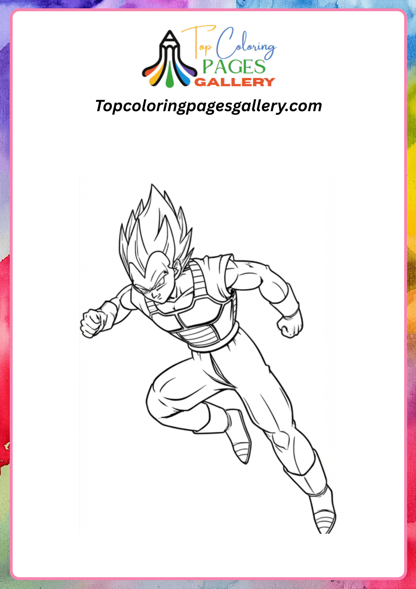 vegeta coloring