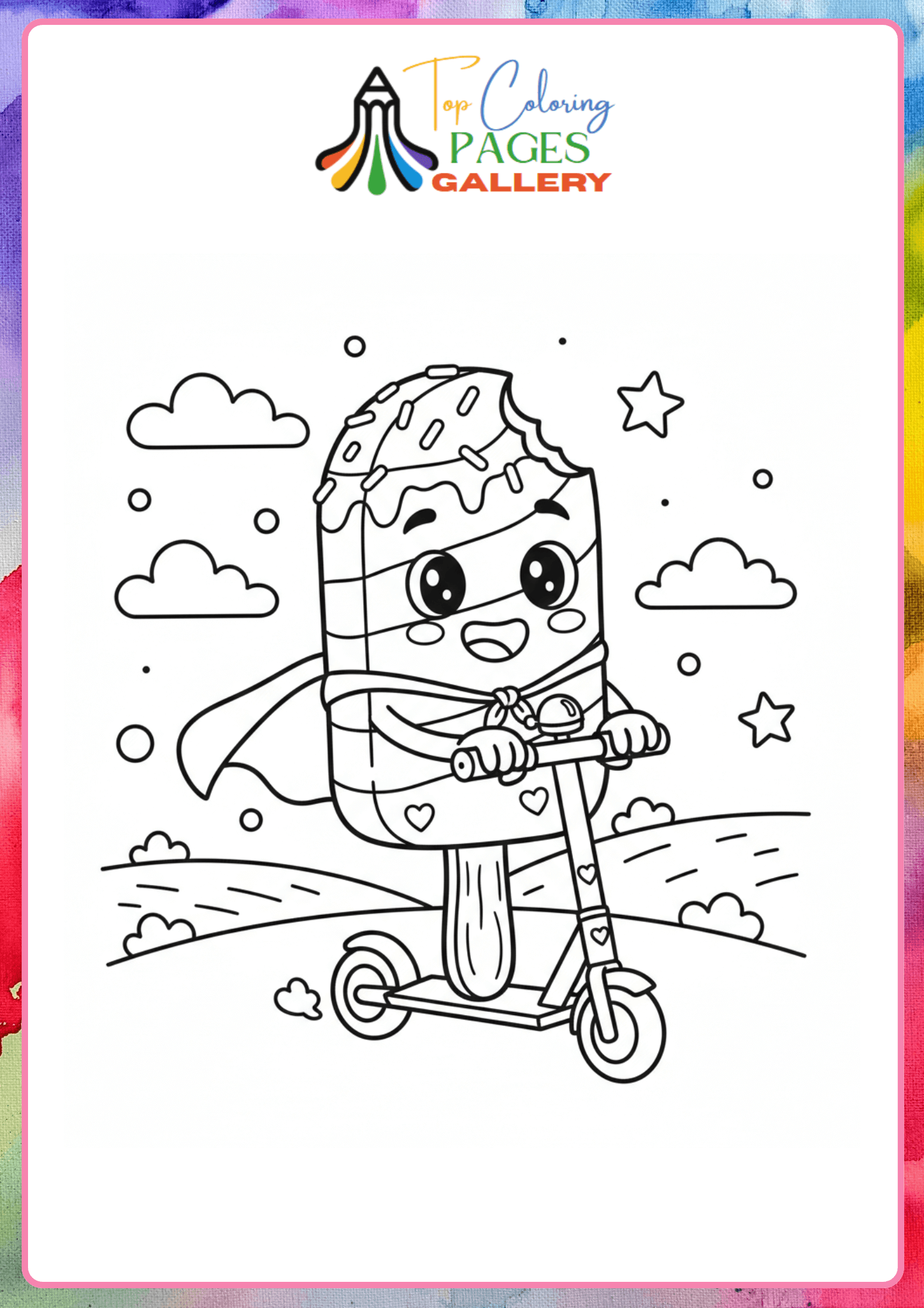 cute icecream on skeatboard pdf