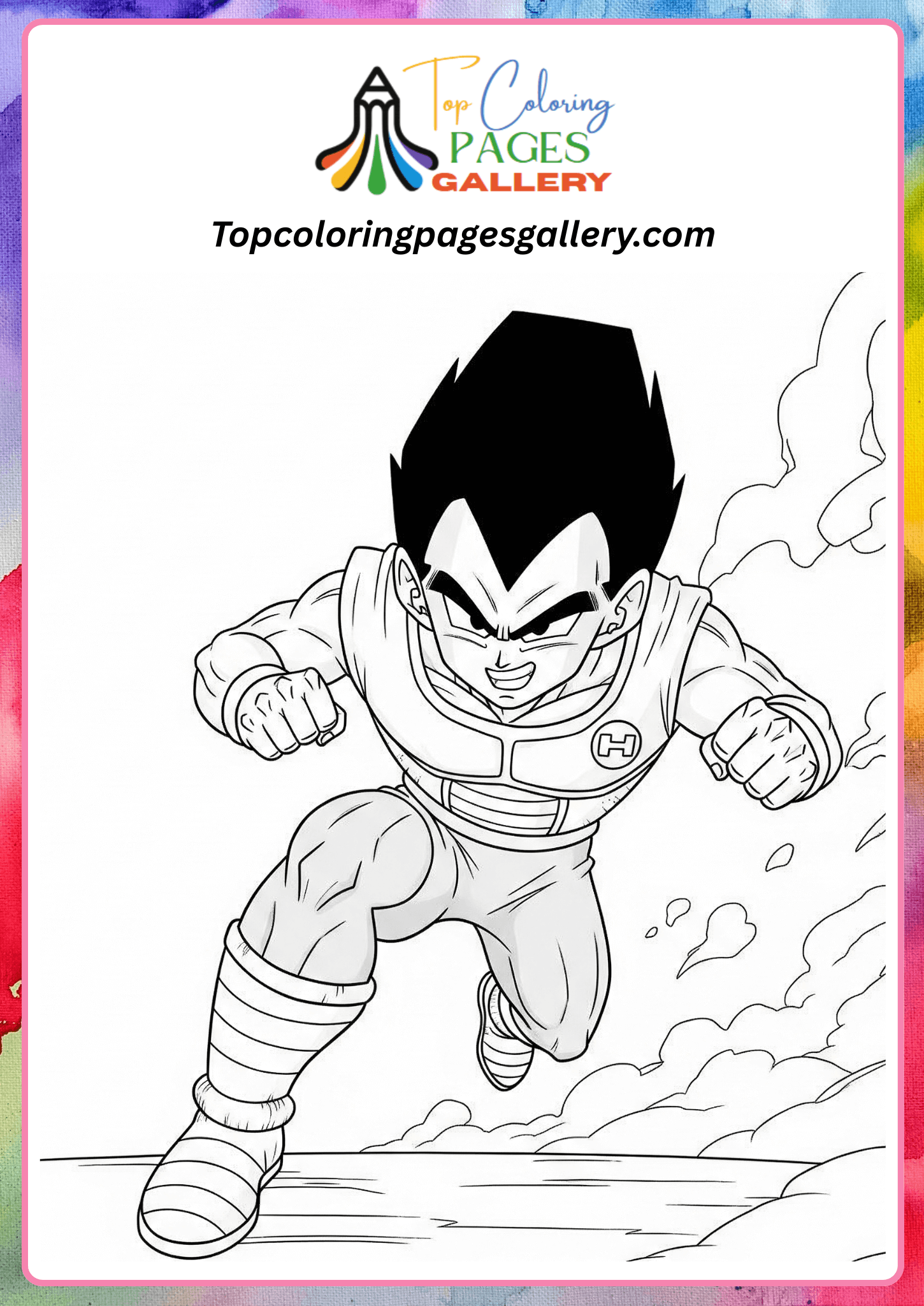 majin vegeta coloring pdf