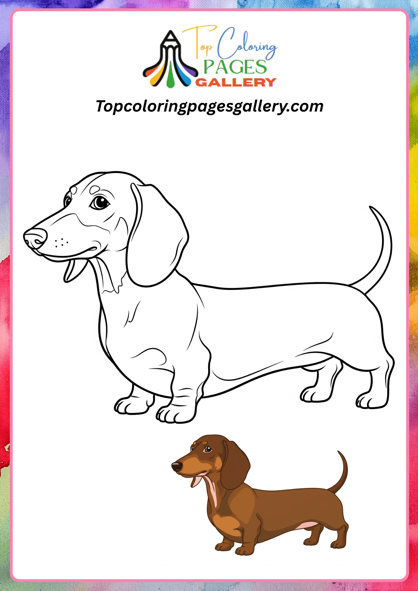 dachshund coloring page pdf