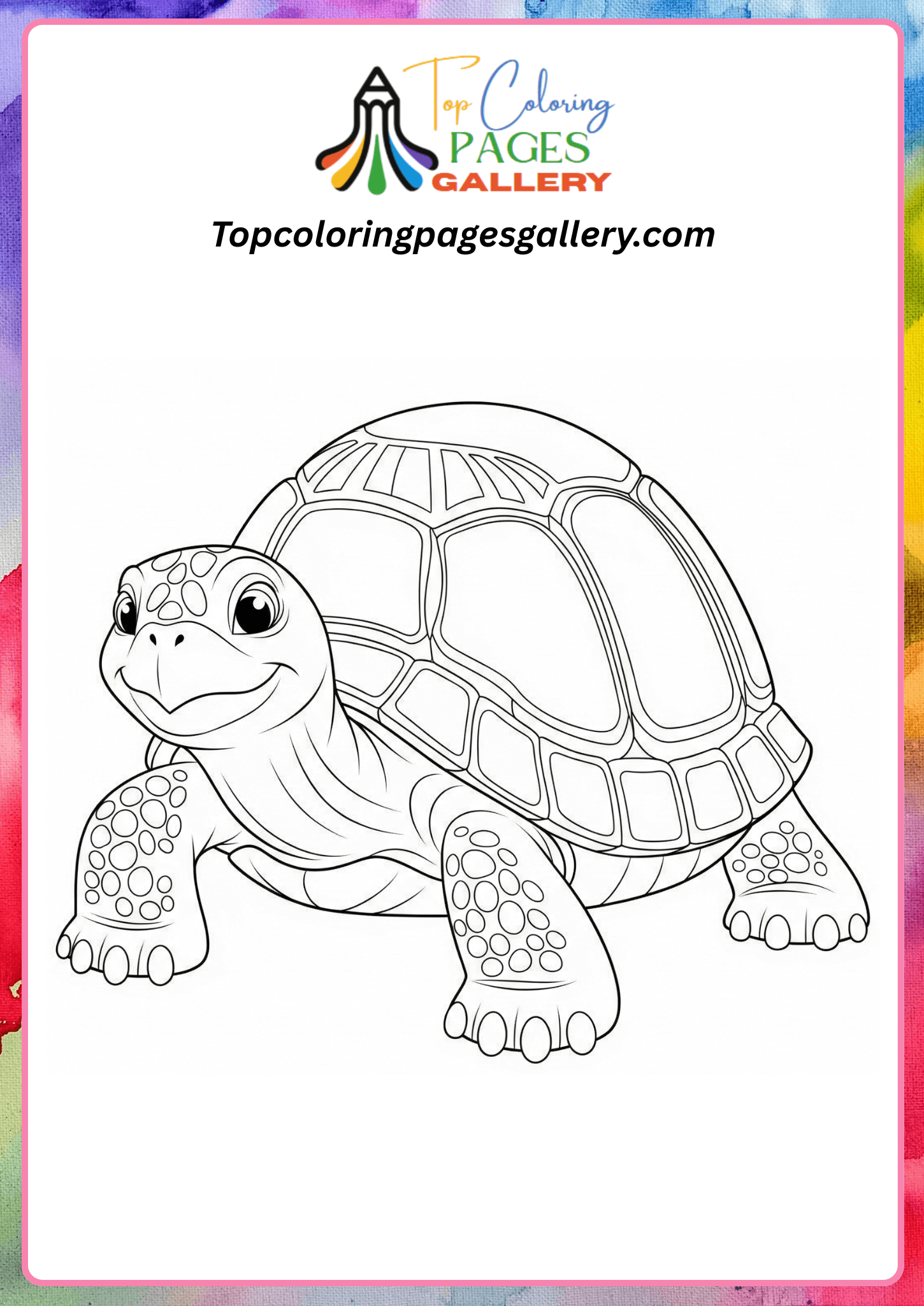simple turtle coloring page