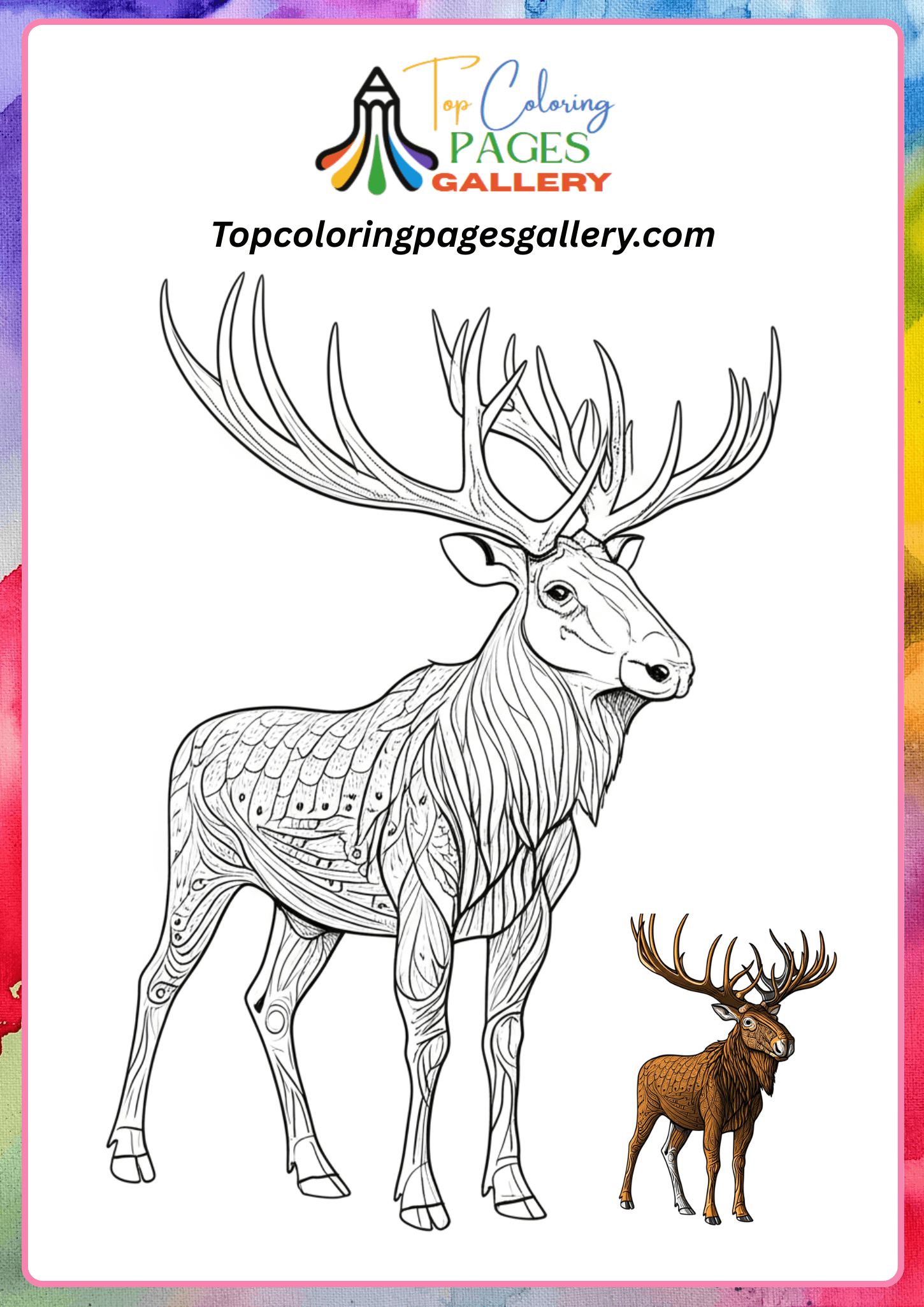 m is for moose coloring page