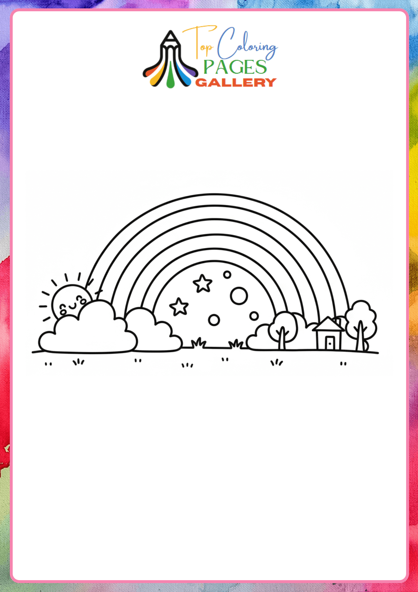 simple rainbow coloring sheet