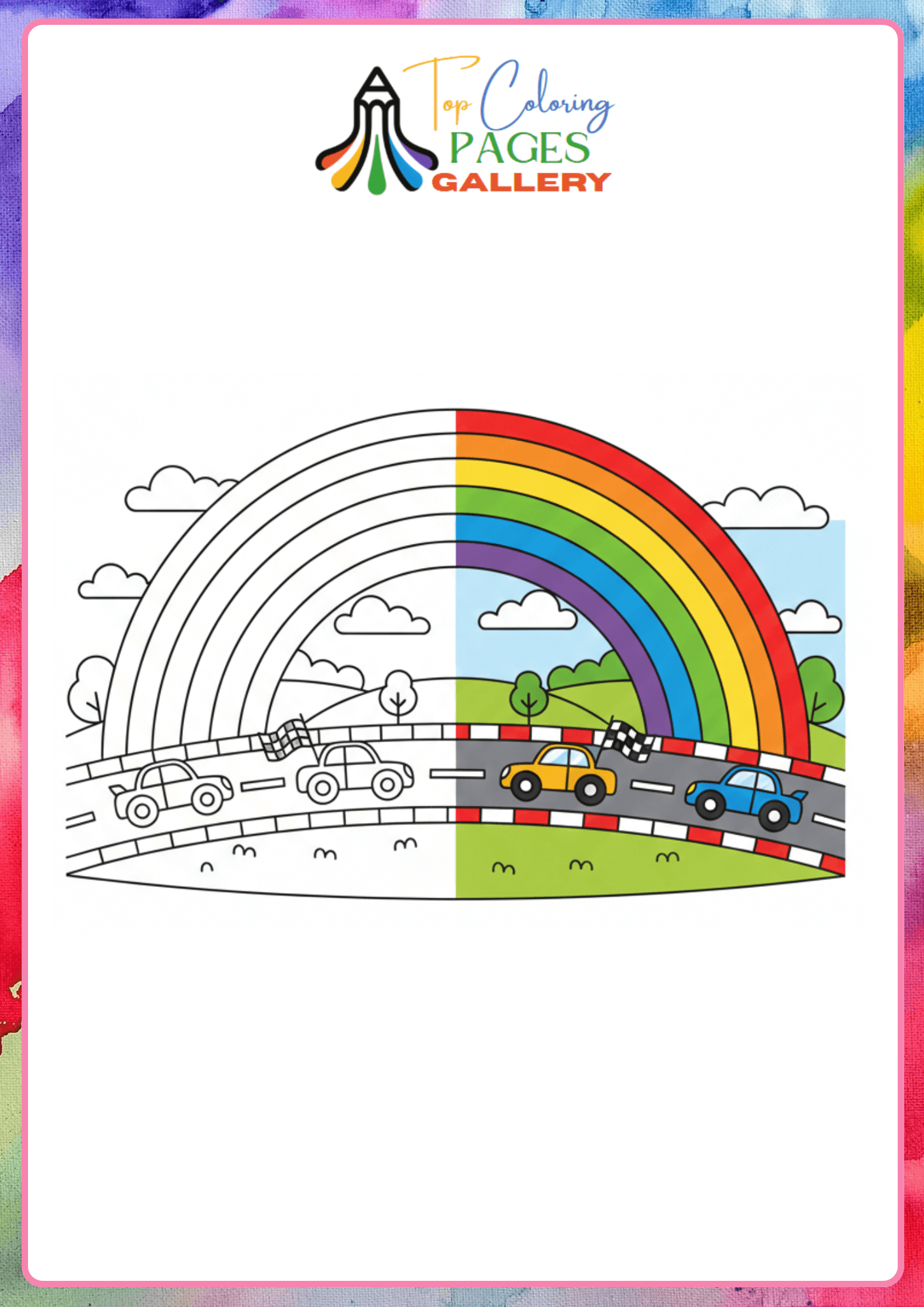 rainbow bridge coloring pdf