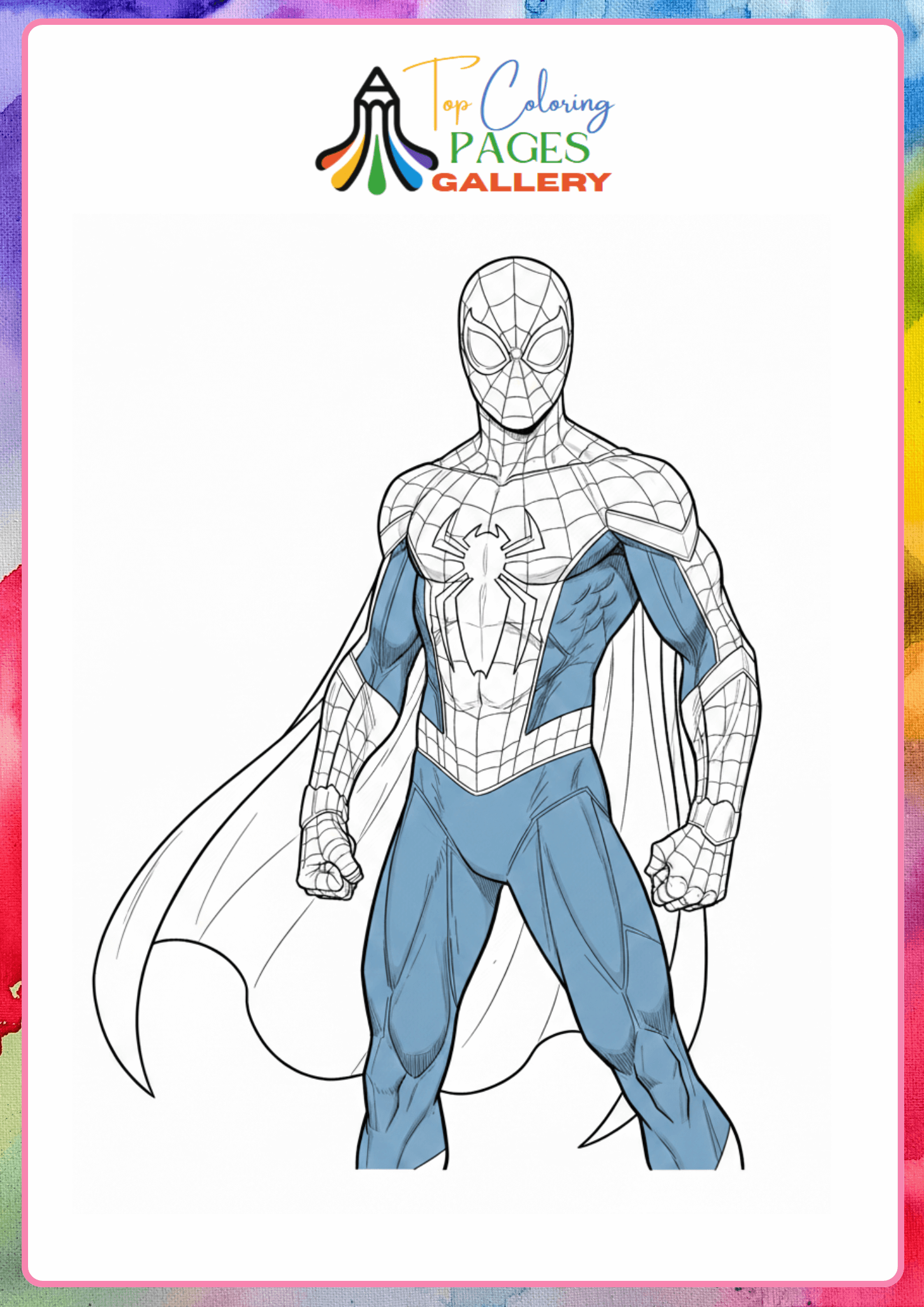 Realistic spiderman coloring pdf