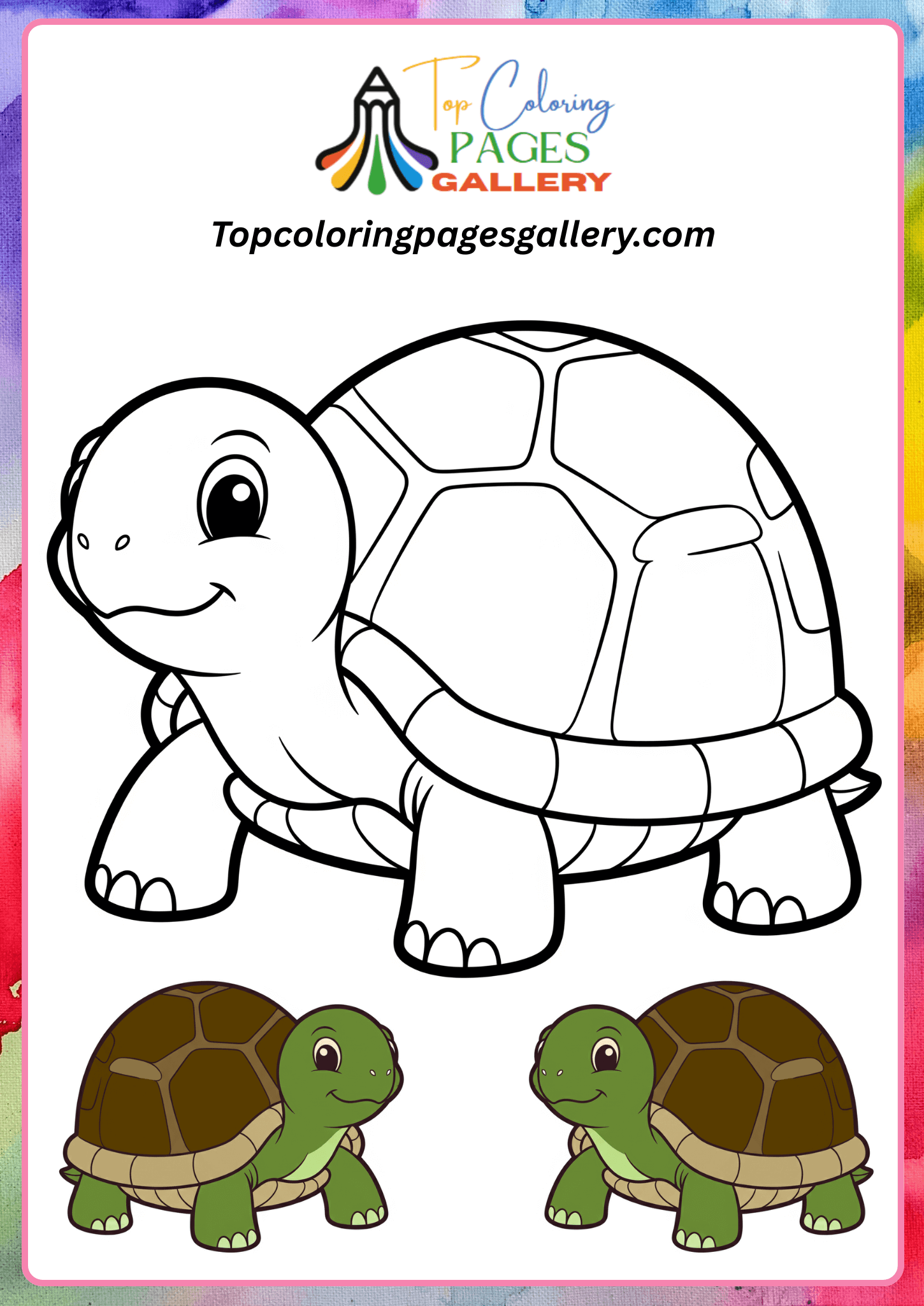 cute turtle coloring pdf