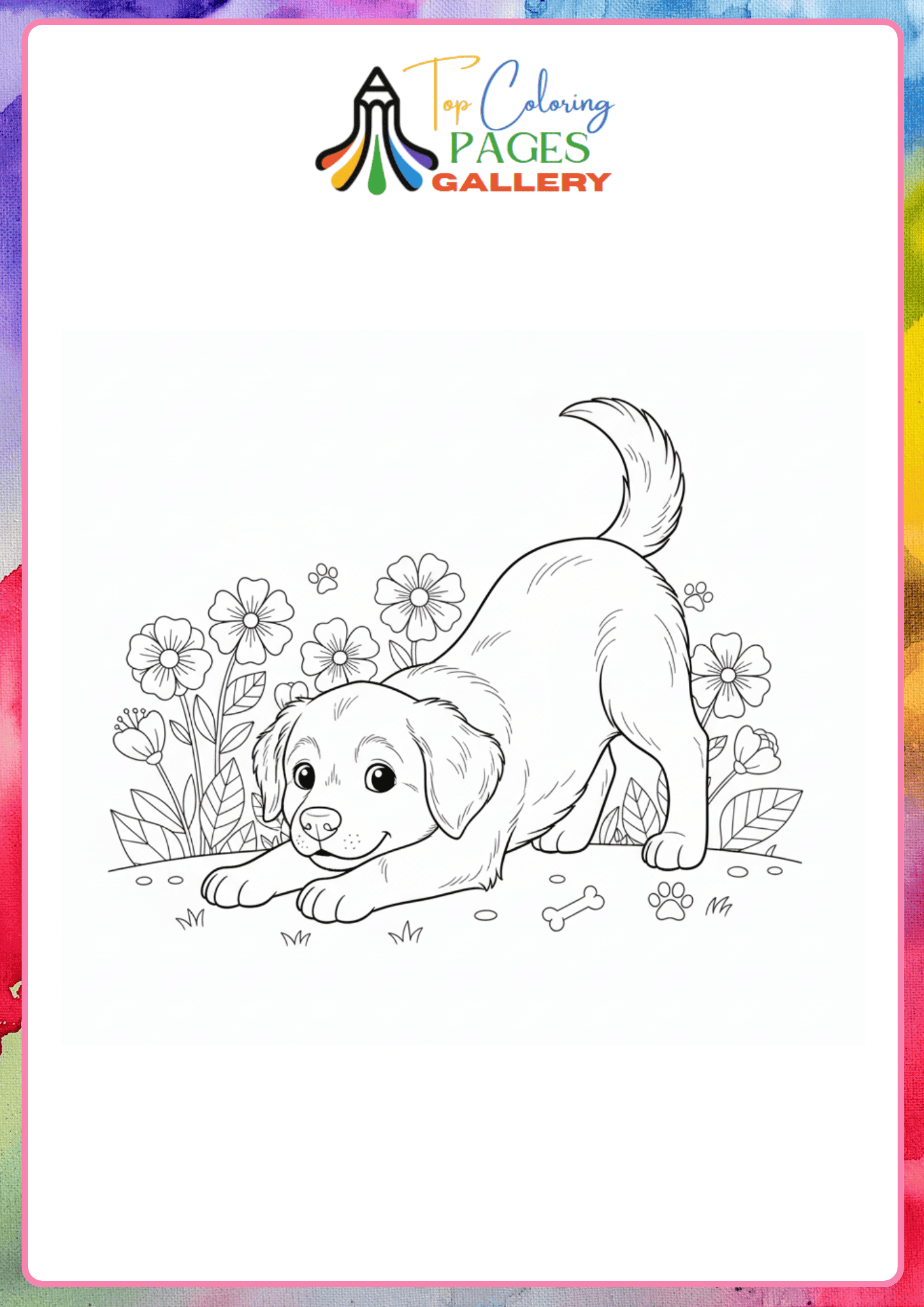 cute dog realistic coloring page