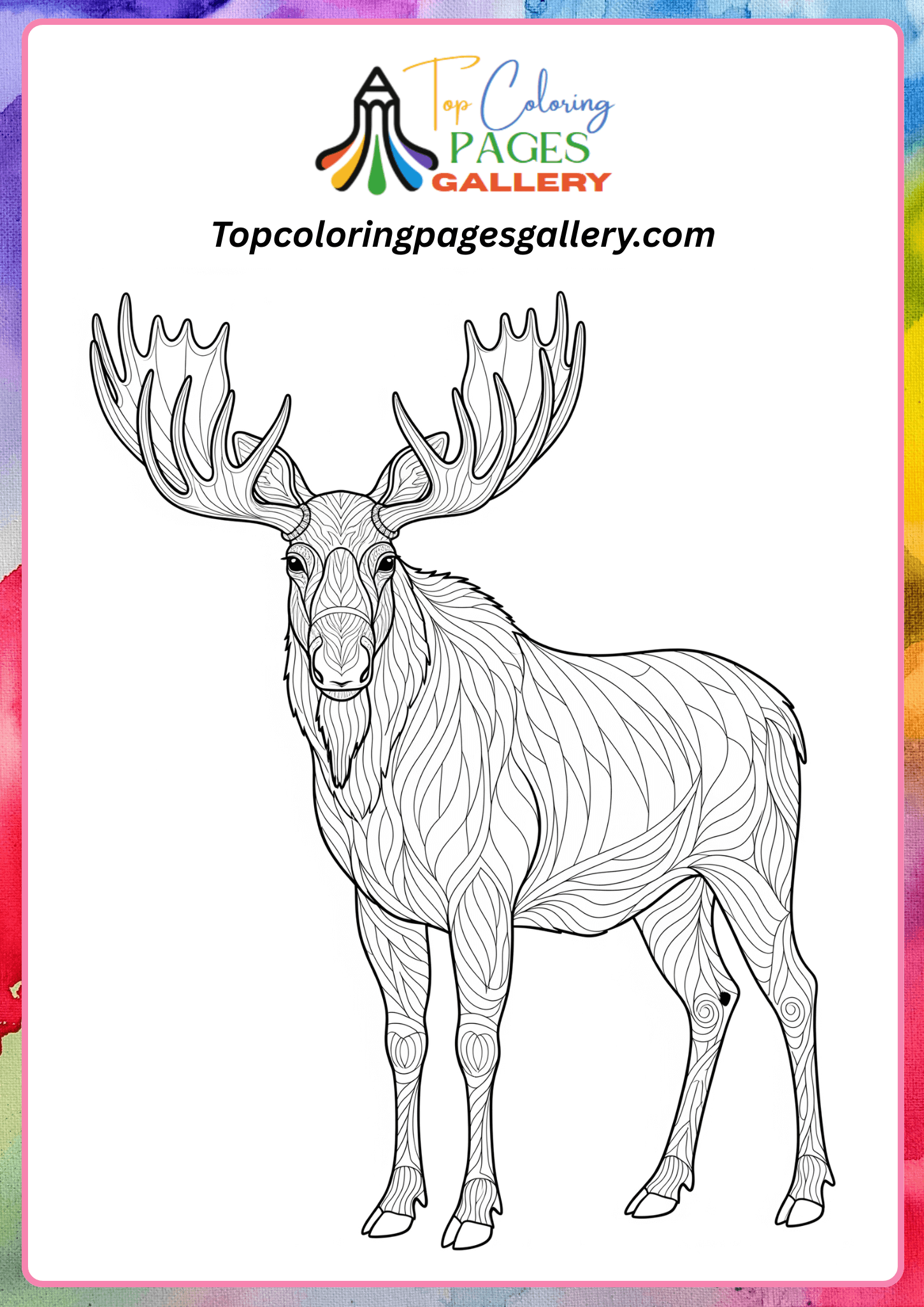 moose coloring pages for adults