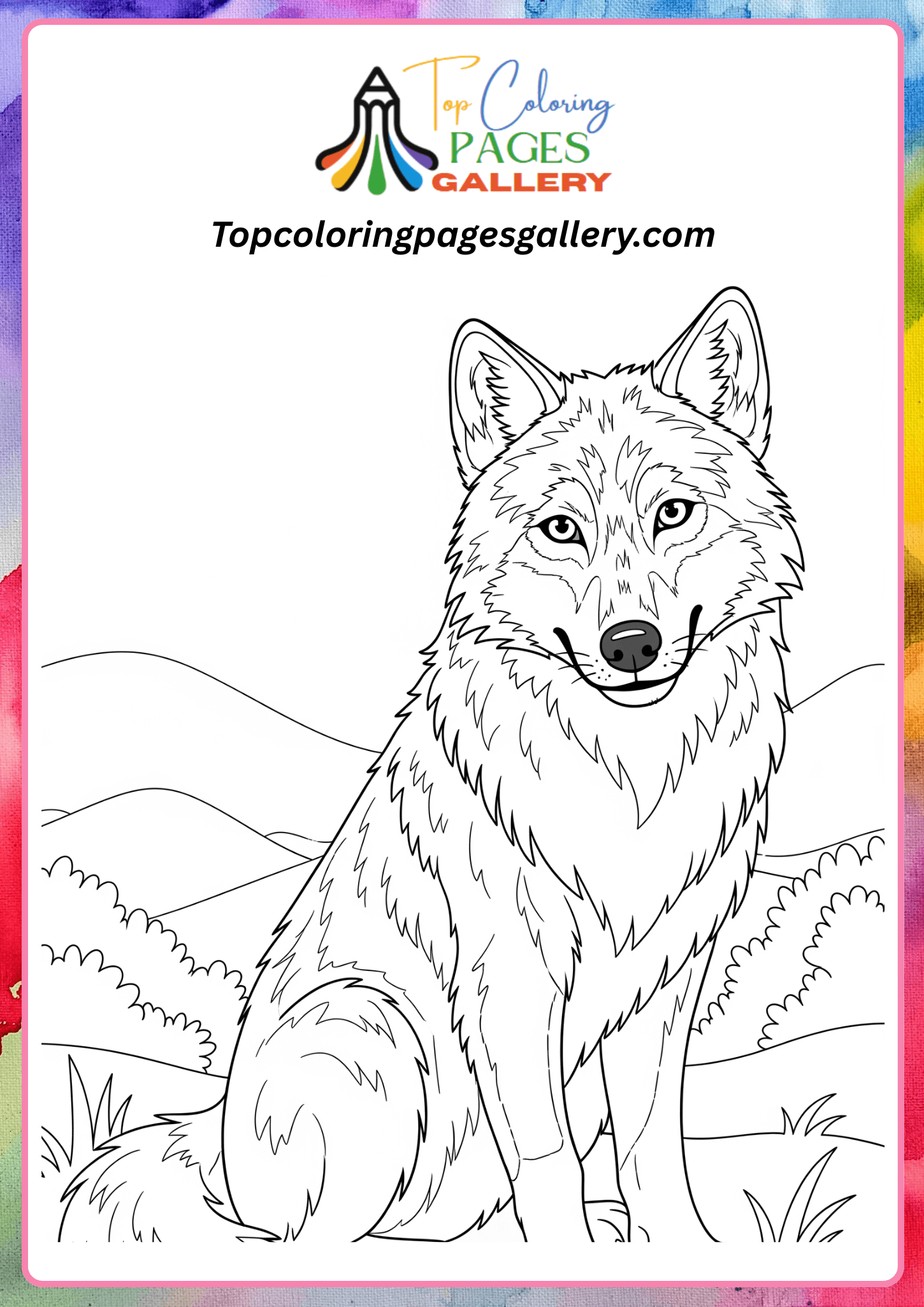 wolf coloring page printable