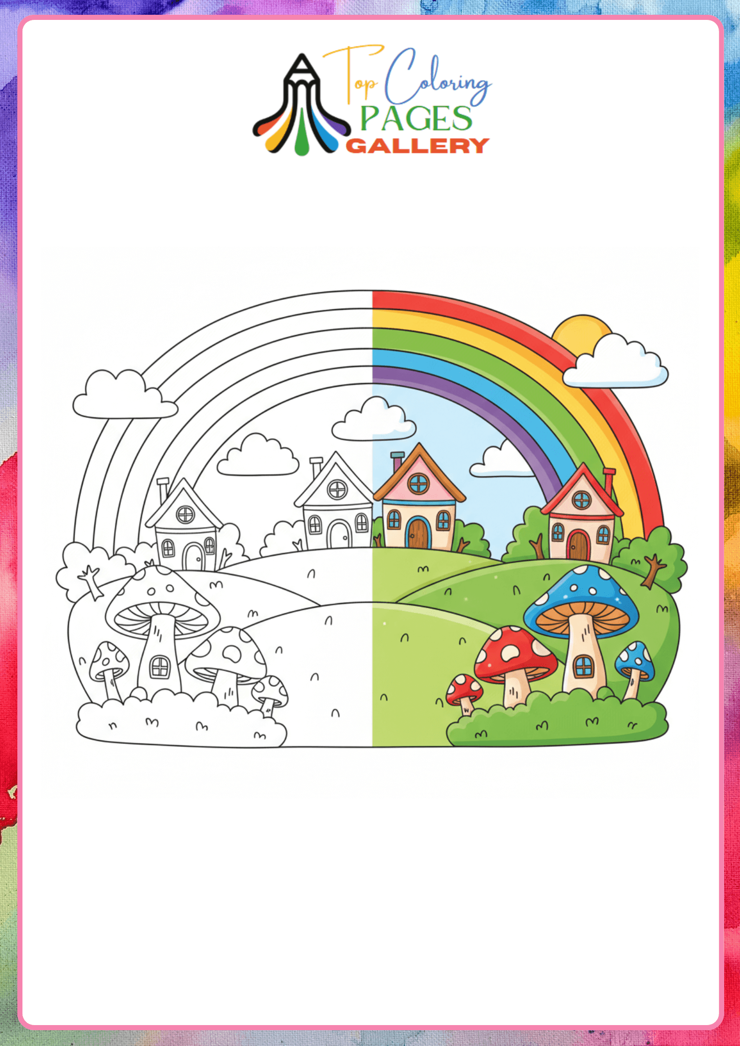 rainbow coloring sheet