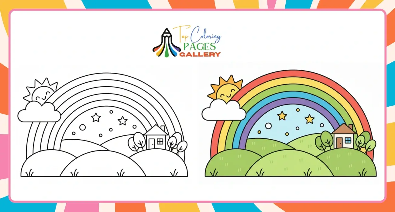 Rainbow Coloring Pages