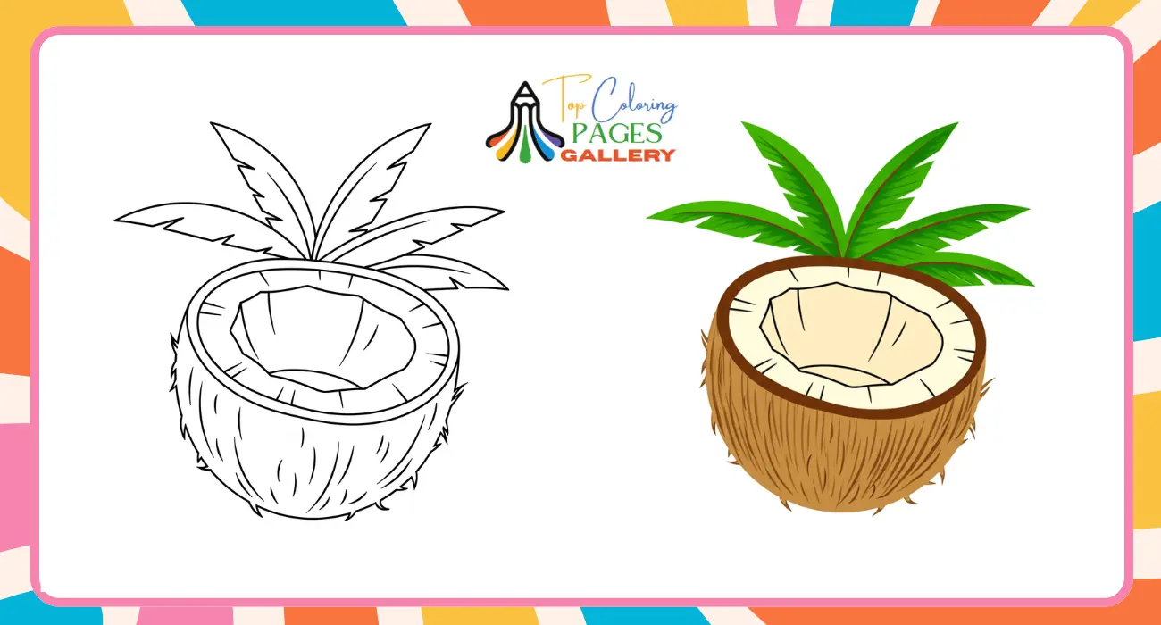 Coconut Coloring Pages