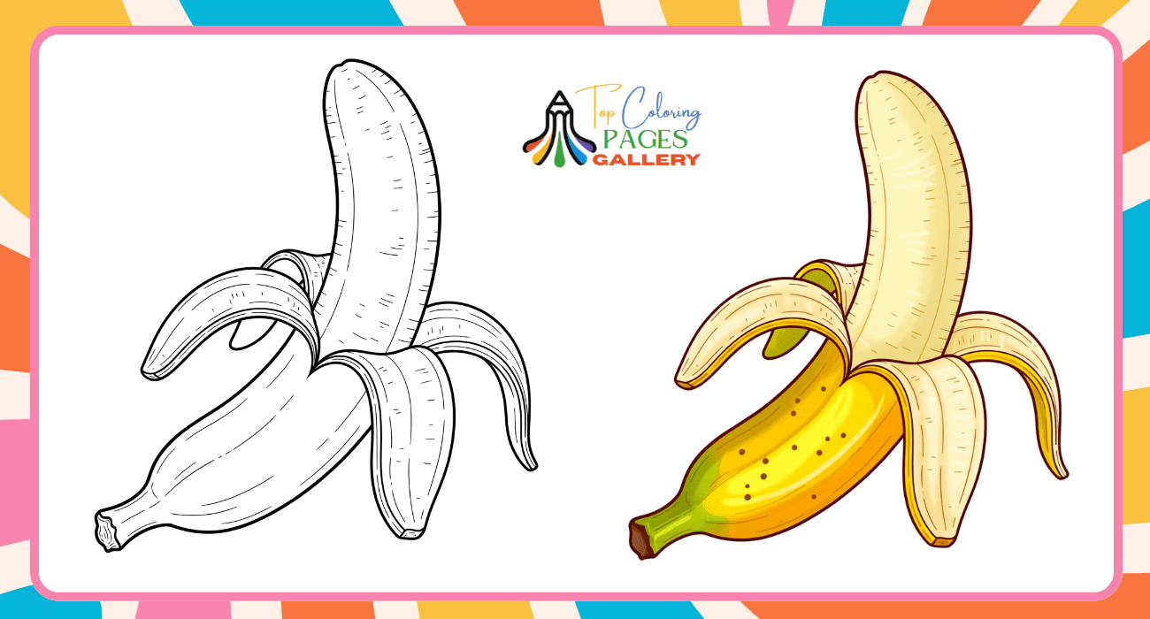 Banana Coloring Pages